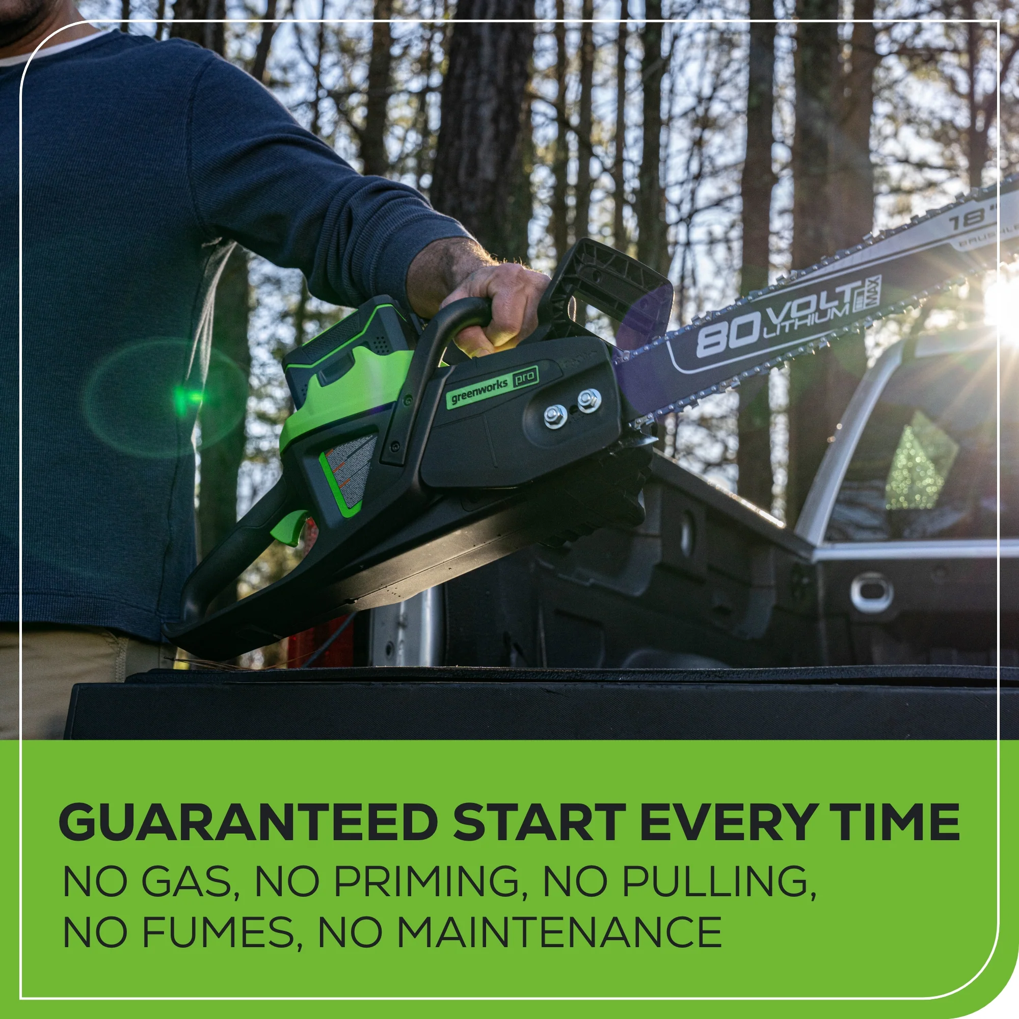 80V 18 Cordless Battery 2.5kW Chainsaw (Tool-Only)