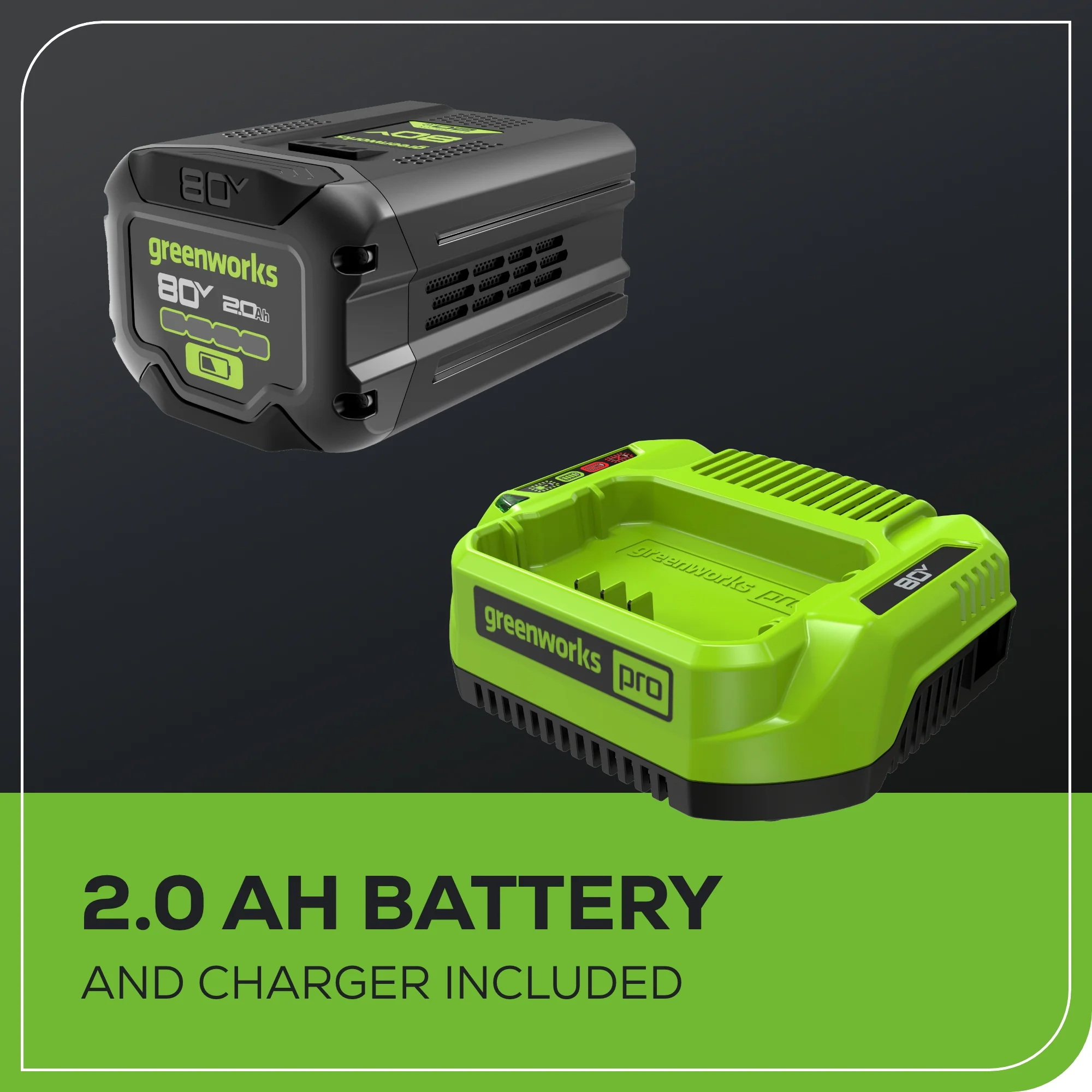 80V Cordless 16 Brushless Carbon Fiber String Trimmer w/ 2.0Ah Battery & Charger