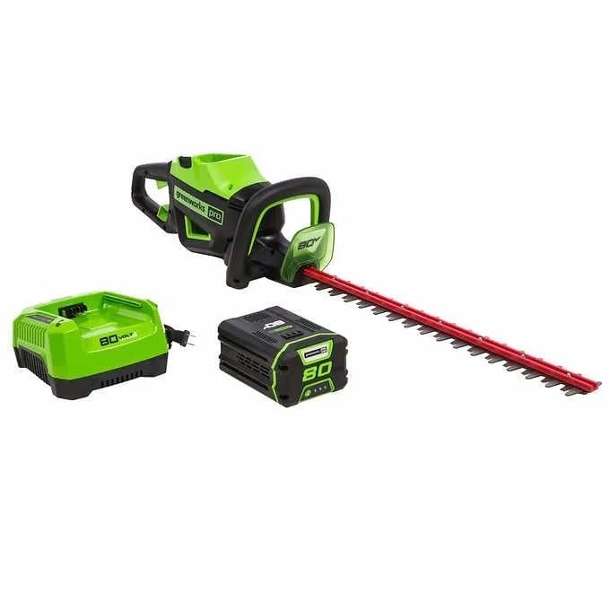 80V 24 Cordless Battery Hedge Trimmer & 20 Pole Hedge Trimmer Combo Kit w/ 2.0 Ah USB Battery & Charger