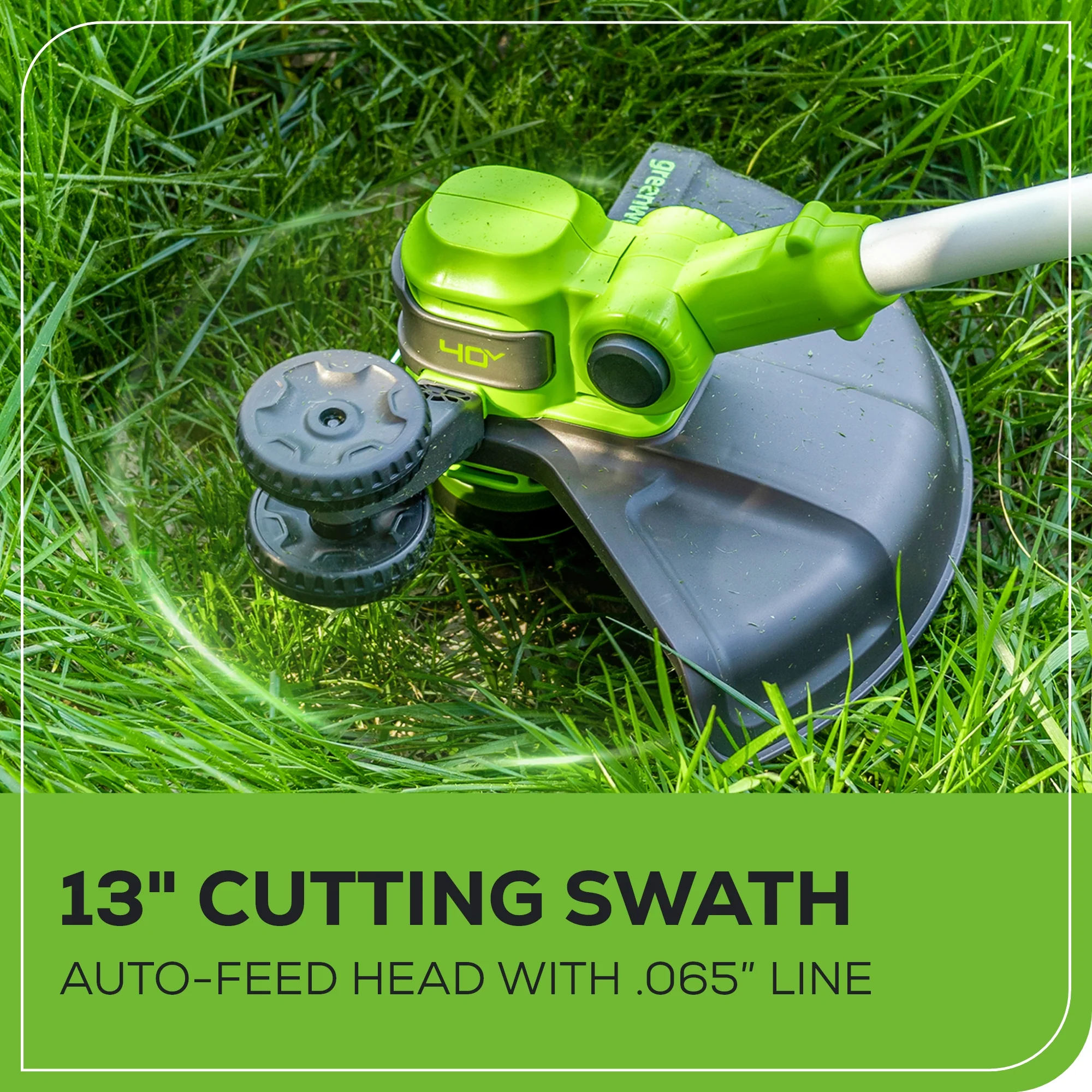 40V 13 Gen 2 Cordless Battery String Trimmer / Edger w/ 2.0Ah USB Battery & Charger