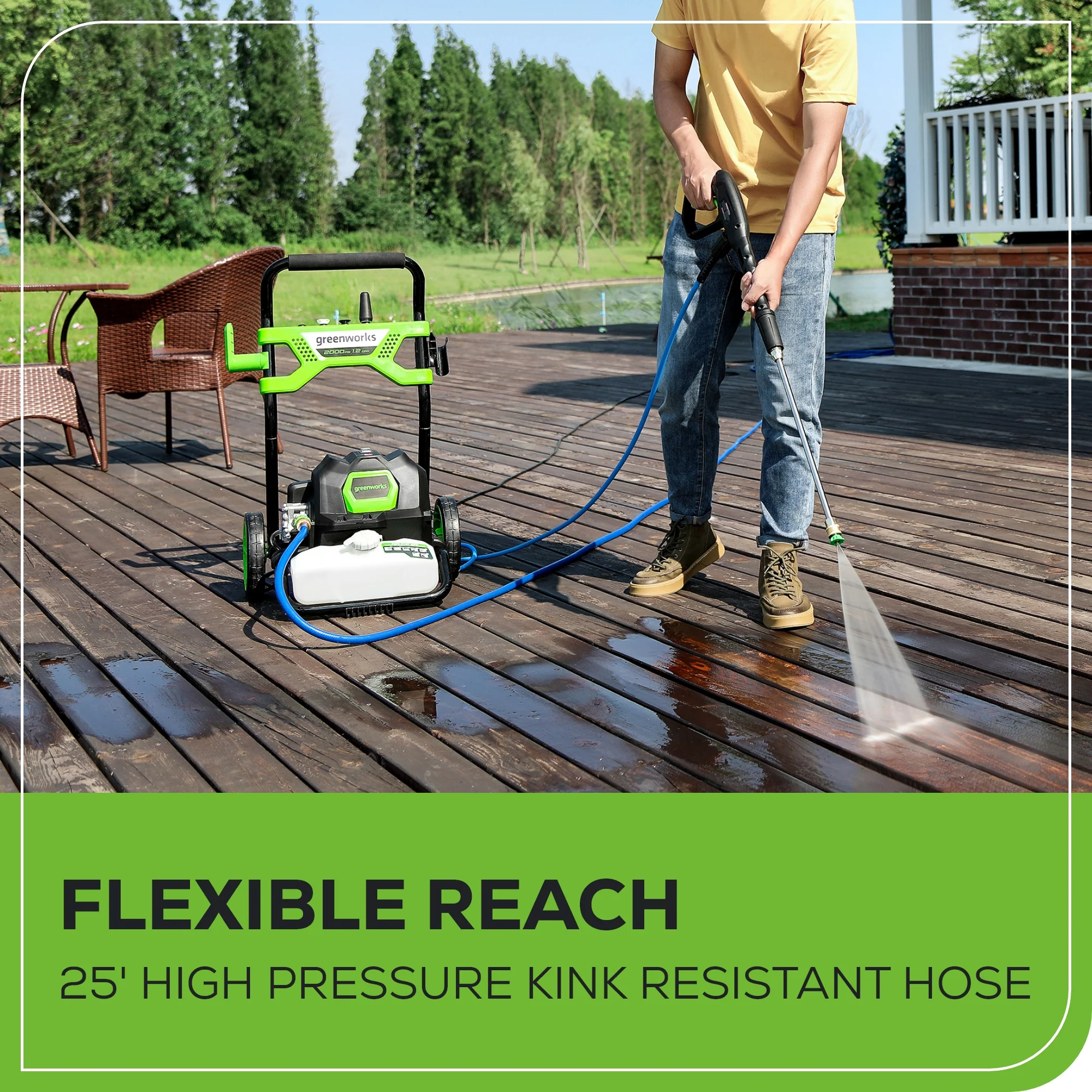 2000 PSI 1.2 GPM Cold Water Electric Pressure Washer