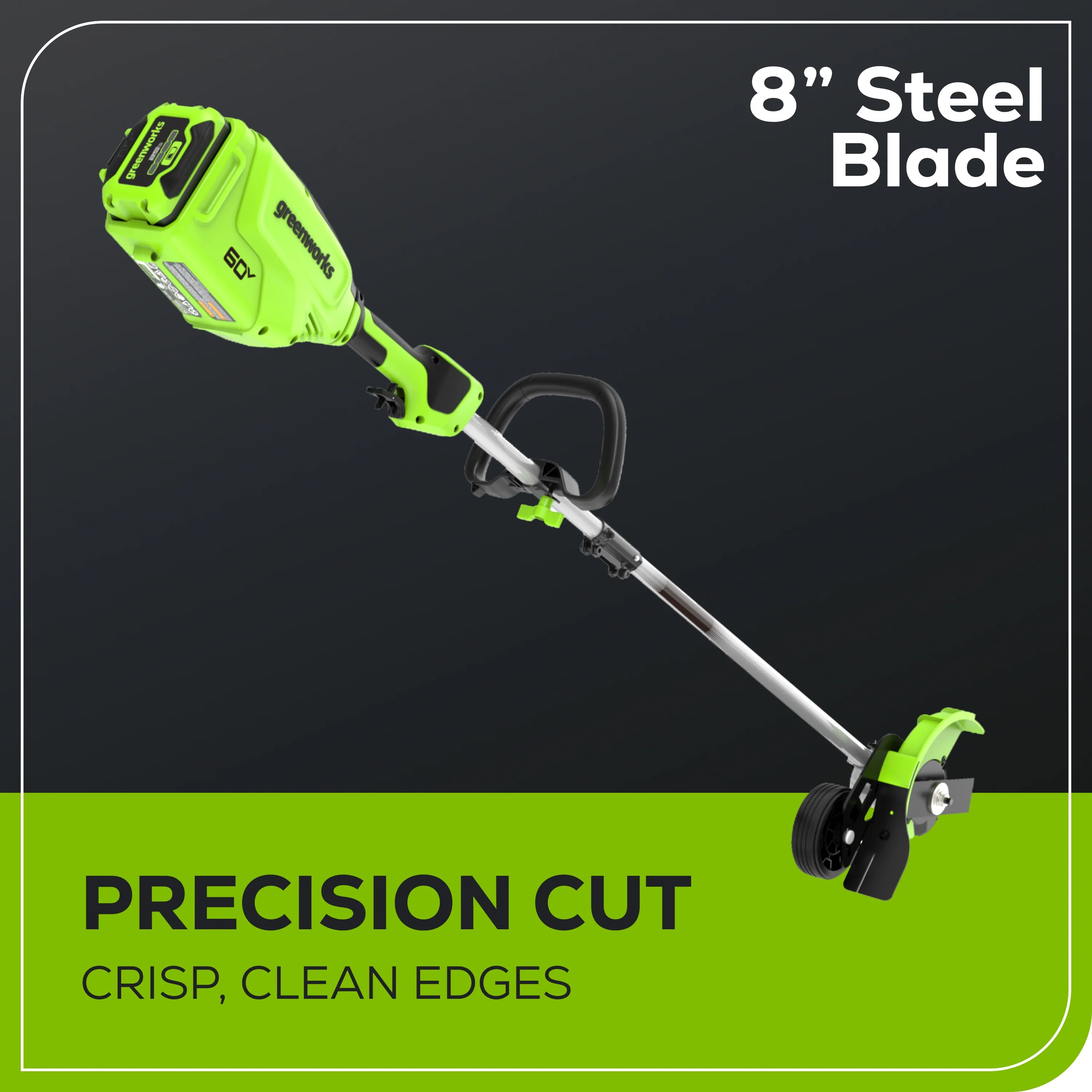 60V 8 Cordless Battery Edger w/ 2.5 Ah Battery and 3A Charger