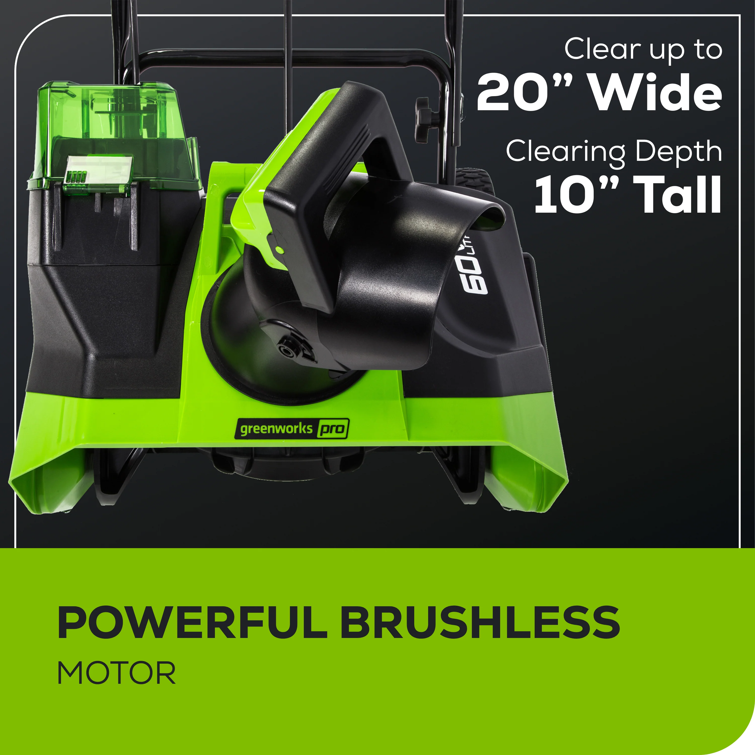 60V 20 Cordless Battery Single-Stage Snow Blower (Tool Only)