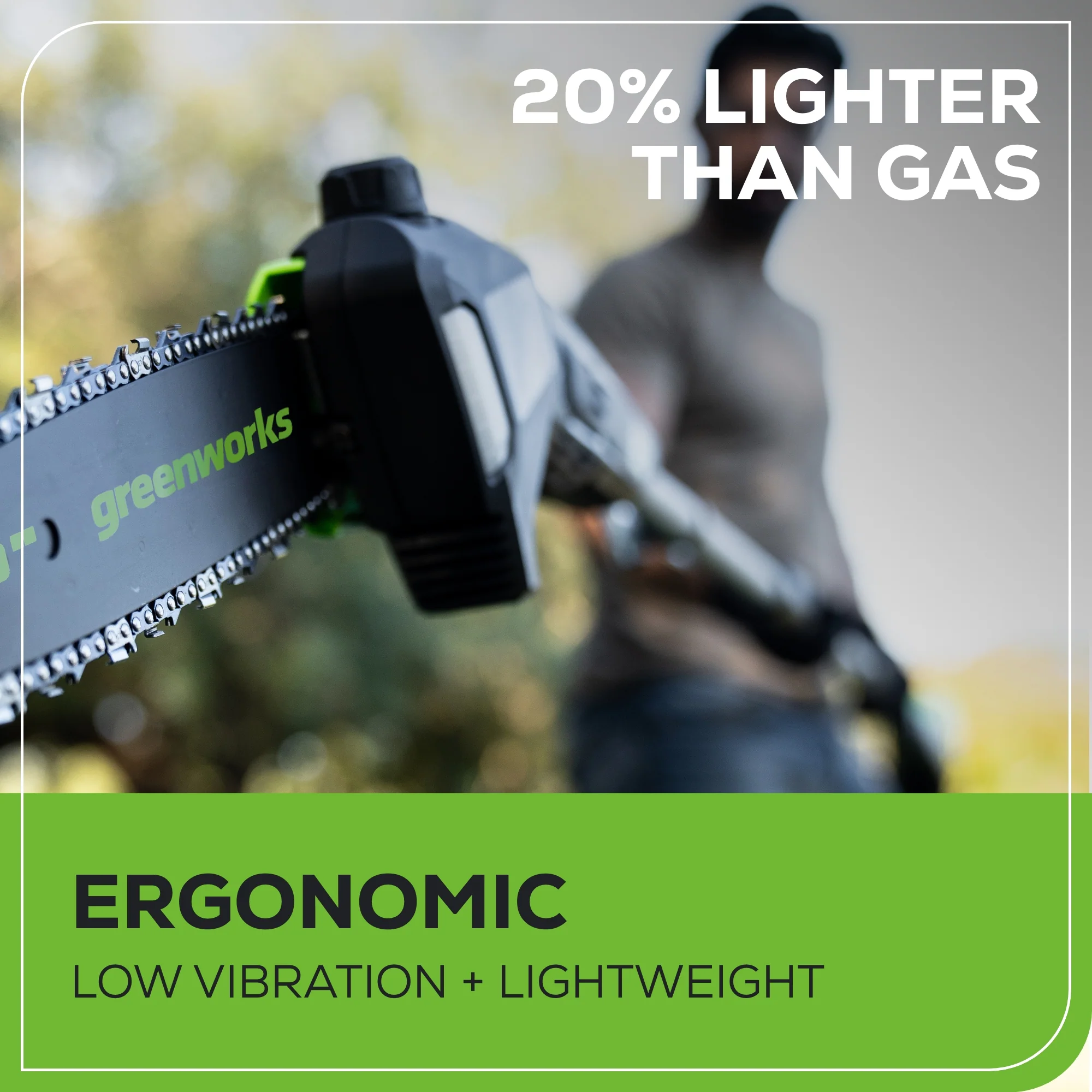 60V 10 Cordless Battery Pole Saw- Black Shaft w/ 2.0 Ah Battery & Charger