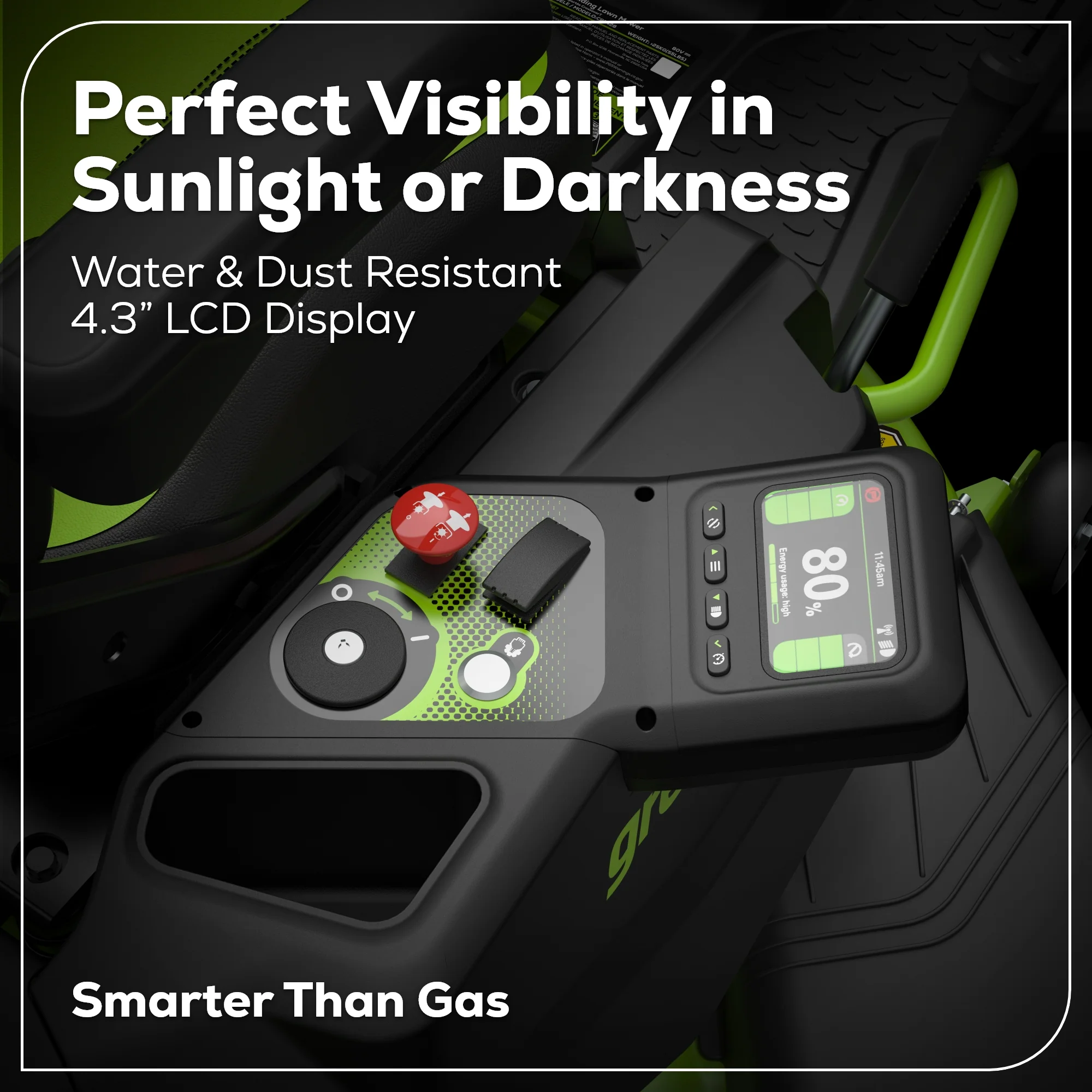 80V 42 Cordless Battery CrossoverT Riding Lawn Mower w/ Four (4) 5.0Ah Batteries & 600W Wall Charger