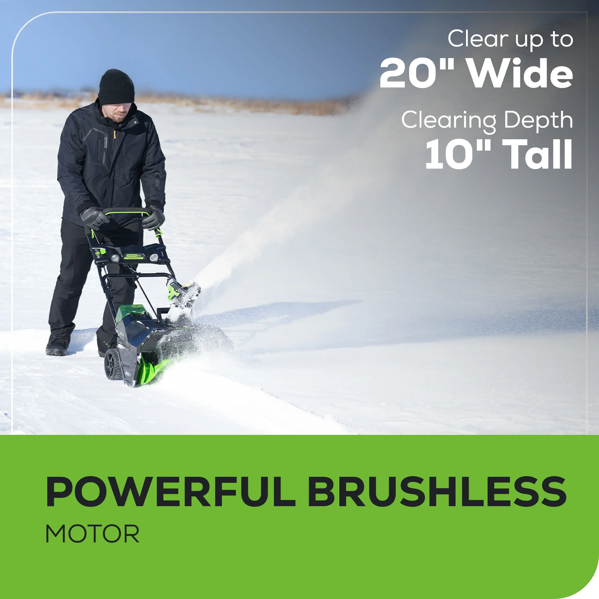 80V 20 Cordless Battery Single-Stage Snow Blower (Tool Only)