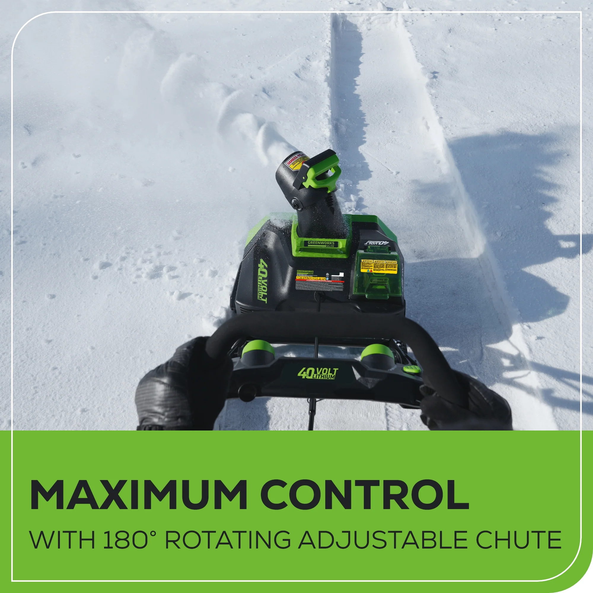 40V 20 Cordless Battery Single-Stage Snow Blower w/ 6.0Ah Battery & Charger