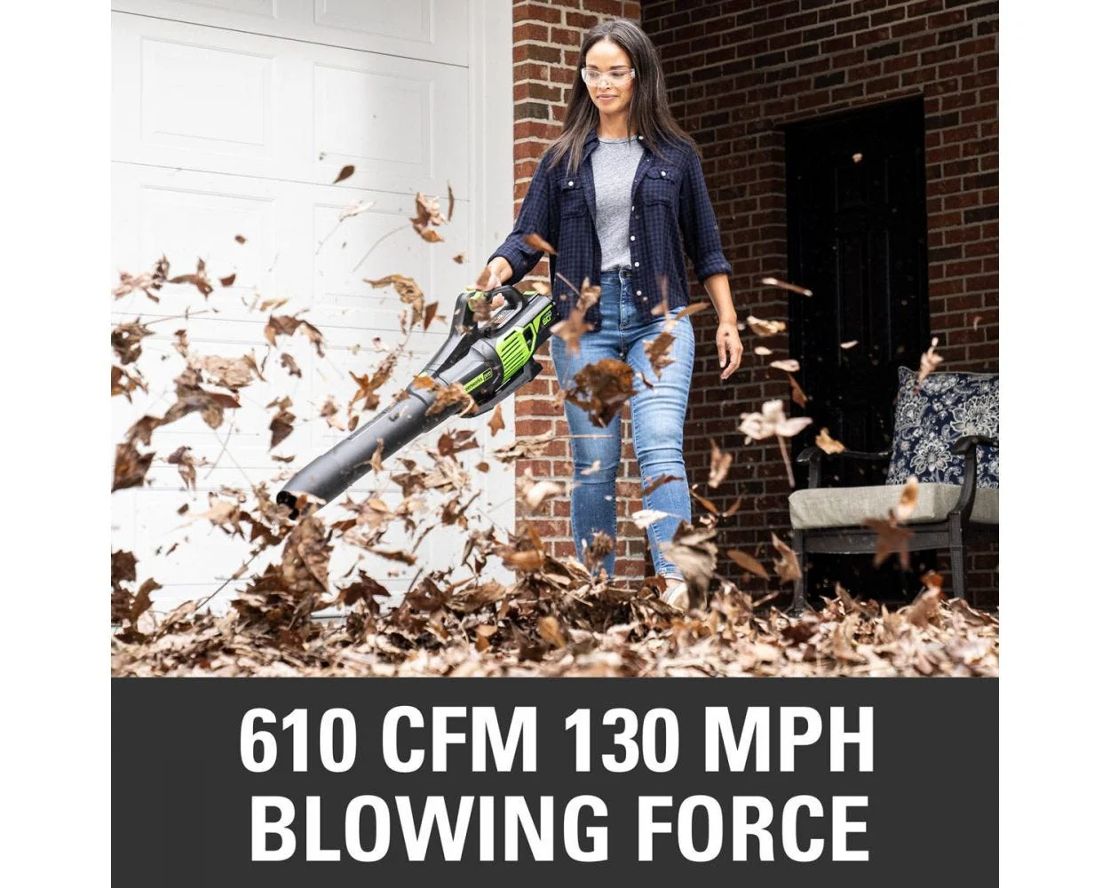 60V 20 Cordless Battery Pole Hedge Trimmer & 610 CFM Leaf Blower Combo Kit w/ 2.0Ah & 2.5Ah Battery & (2) Chargers