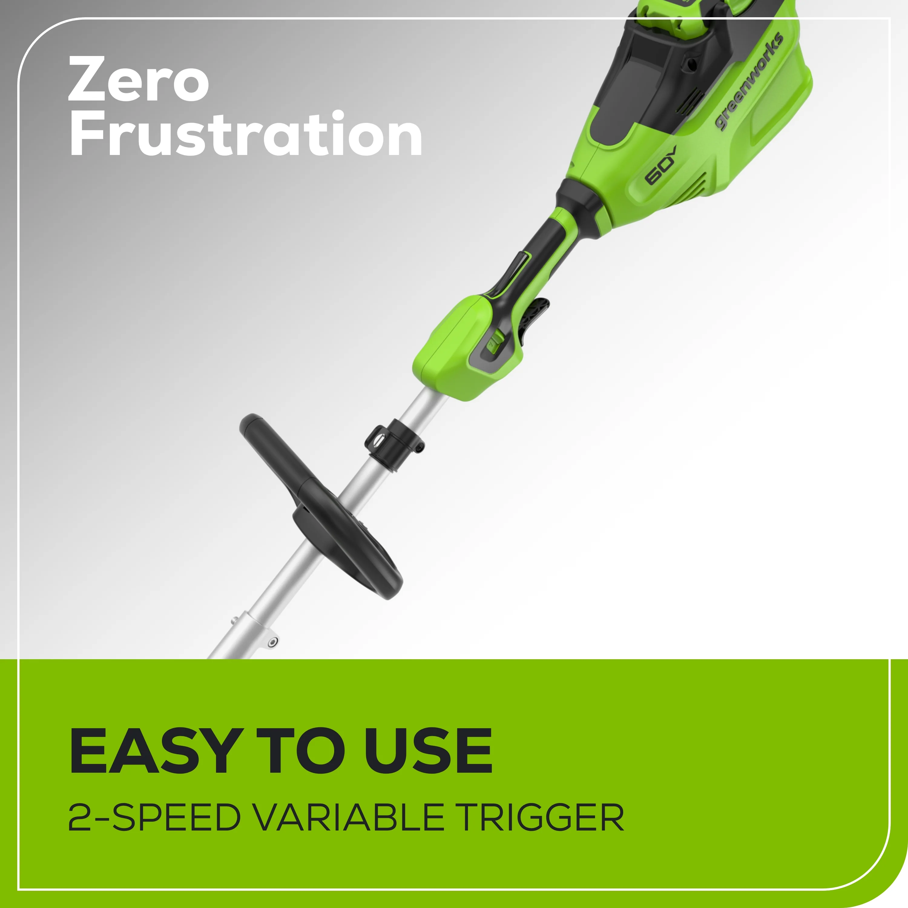 60V 16 Cordless Battery String Trimmer(Attachment Capable) w/ 4Ah Battery and 3A Charger