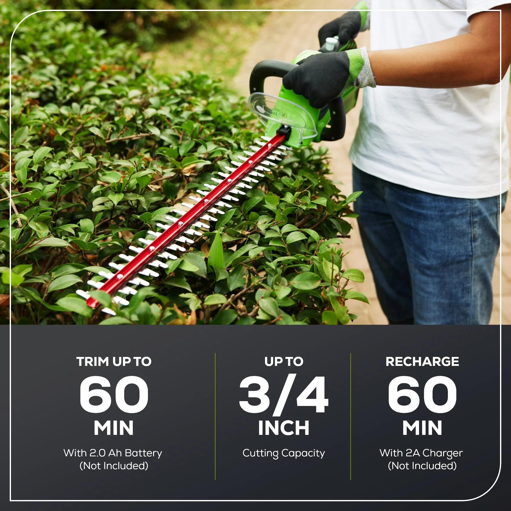 40V 12 Cordless Battery String Trimmer, 550 CFM Blower & 24 Hedge Trimmer Combo Kit w/ 2.0 Ah Battery & Charger