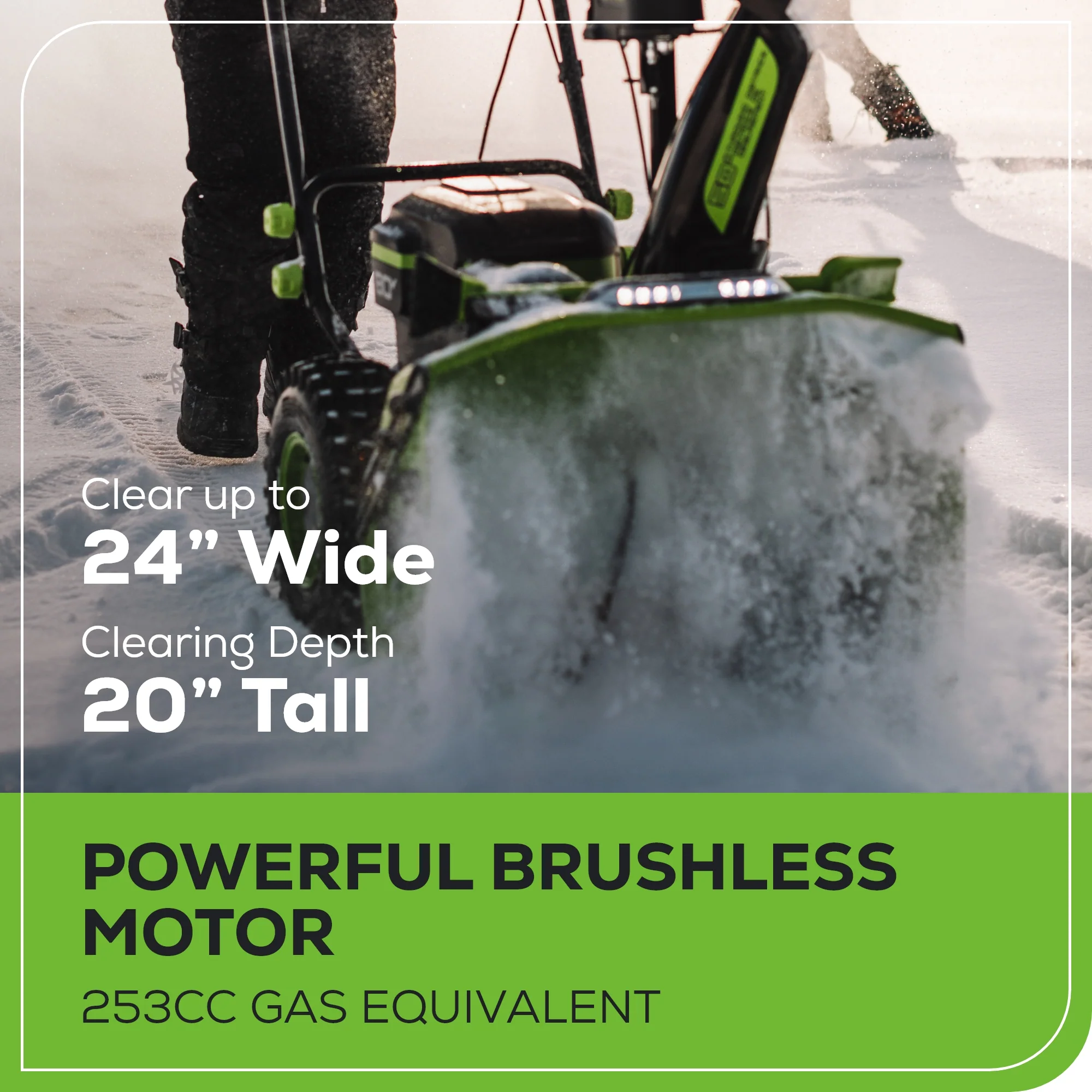 80V 24 Cordless Battery Two-Stage Snow Blower w/ Two (2) 5.0 Ah Batteries & Dual-Port Rapid Charger