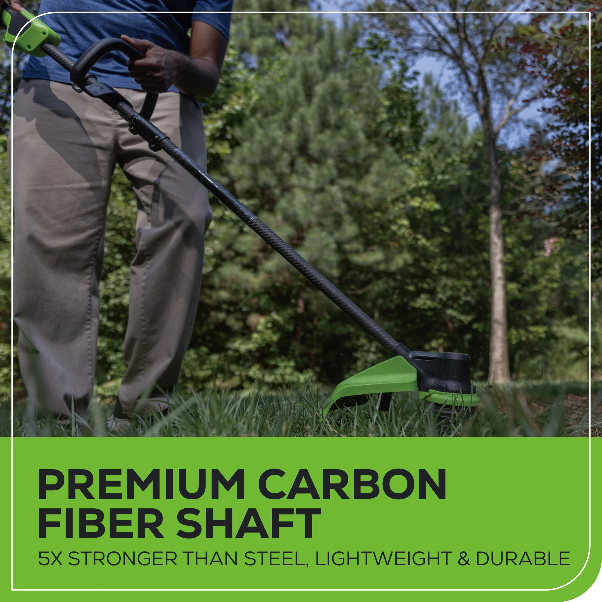 80V Cordless 16 Brushless Carbon Fiber String Trimmer w/ 2.0Ah Battery & Charger