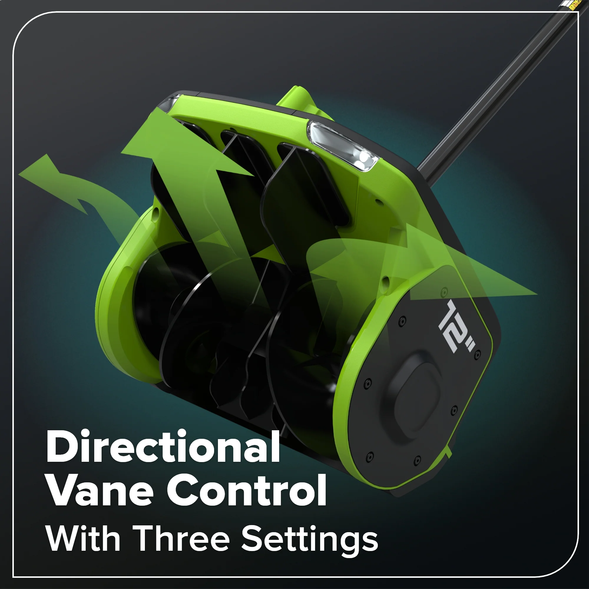 80V 12 Cordless Battery LED Snow Shovel w/ Directional Vanes (Tool Only)