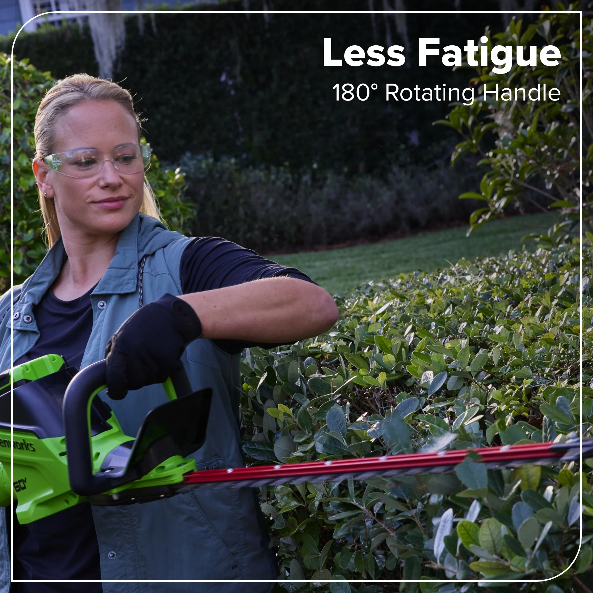 60V 26 Cordless Battery Hedge Trimmer 4000 SPM w/ 2Ah Battery and 3A Charger