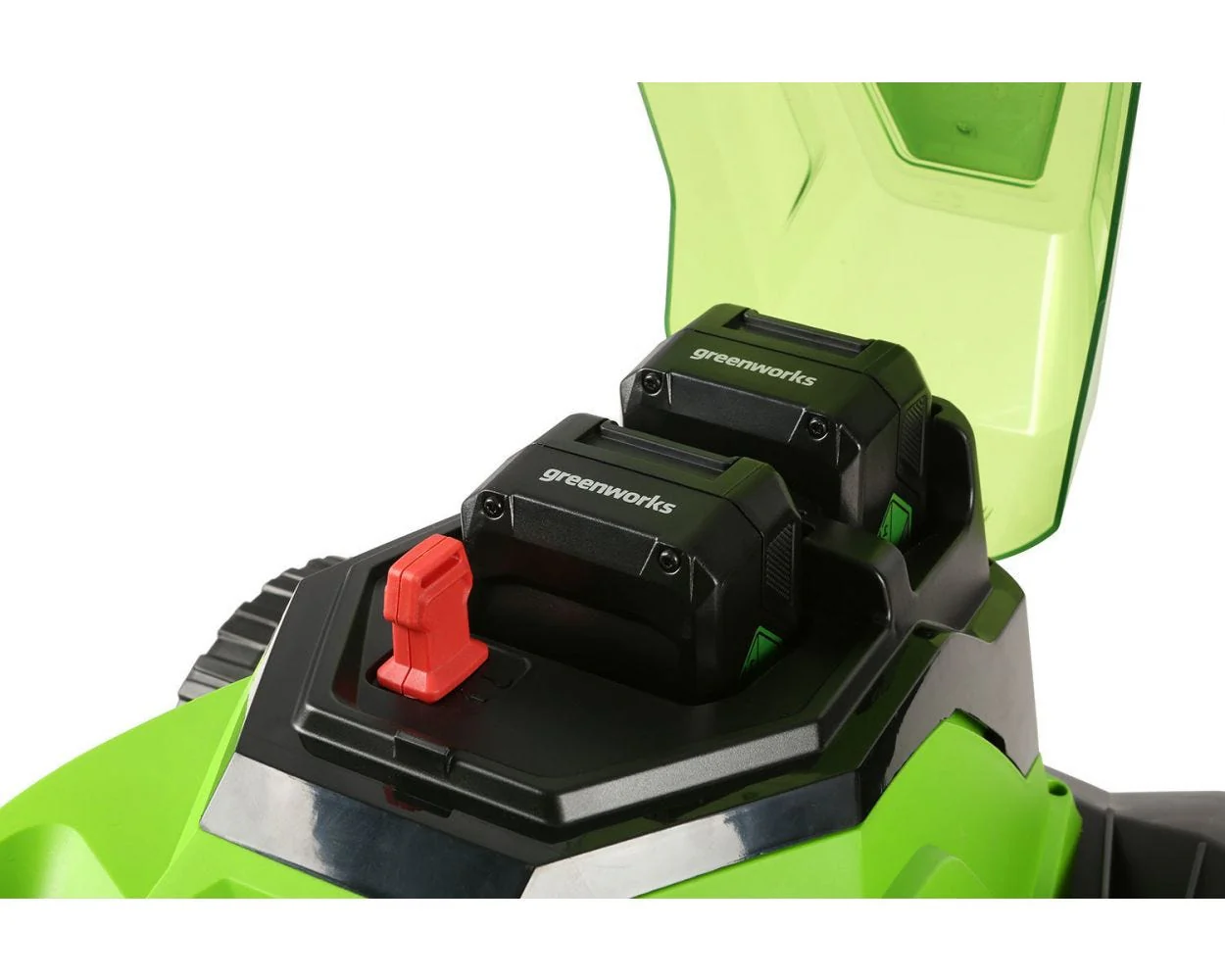 48V (2x24V) 17 Cordless Battery Push Lawn Mower w/ Two (2) 4.0Ah USB Batteries & Dual Port Charger