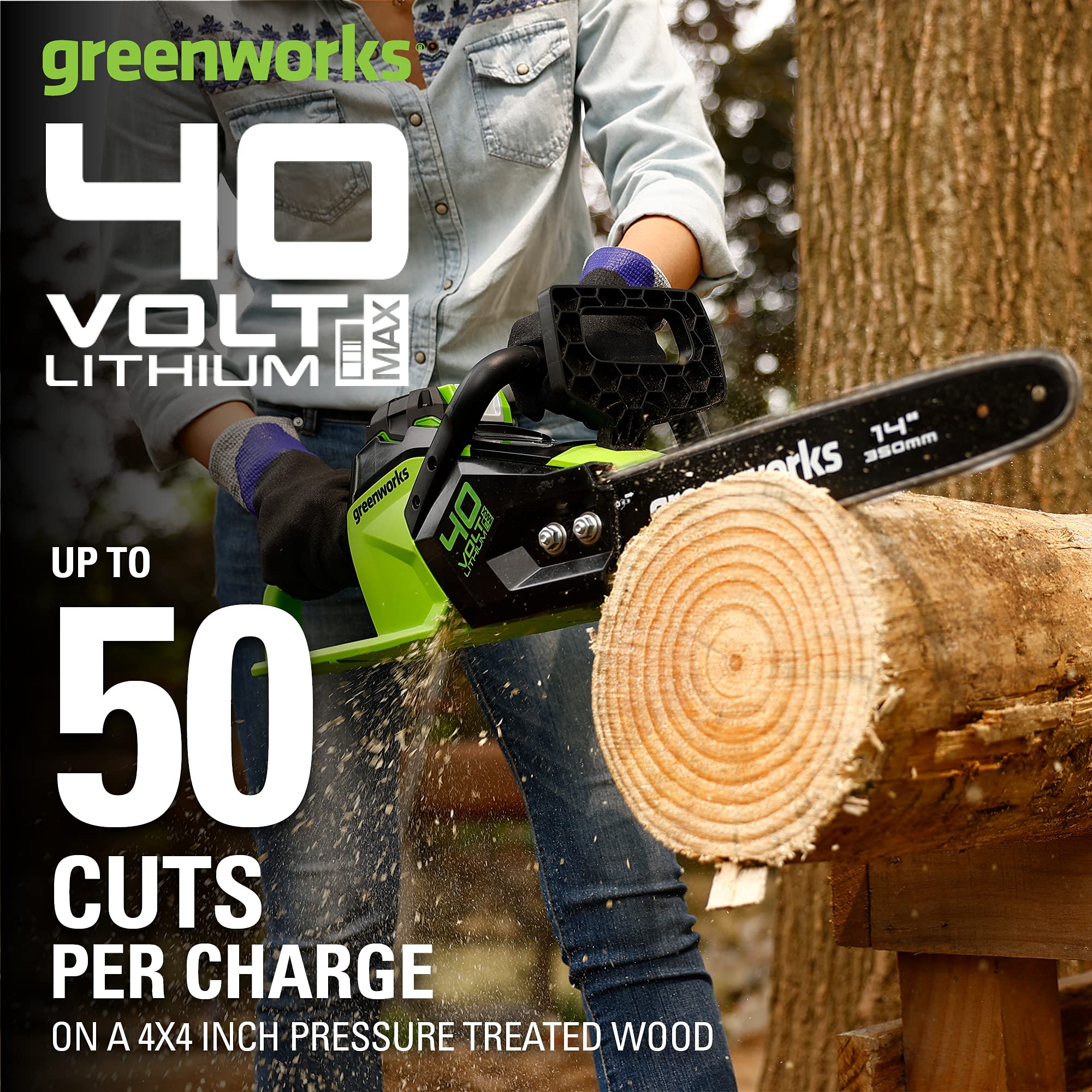 40V 14 1.5kW Cordless BatteryBrushless Chainsaw (Tool Only)
