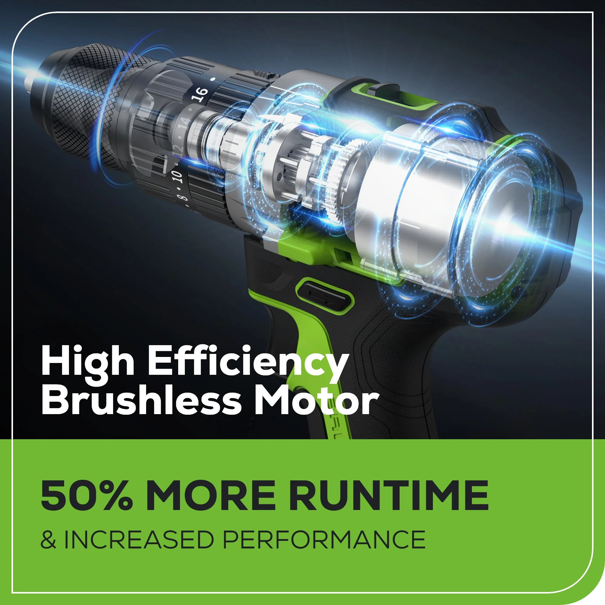 24V 1/2 530 in/lbs Hammer Drill w/ 2.0Ah Battery & Charger