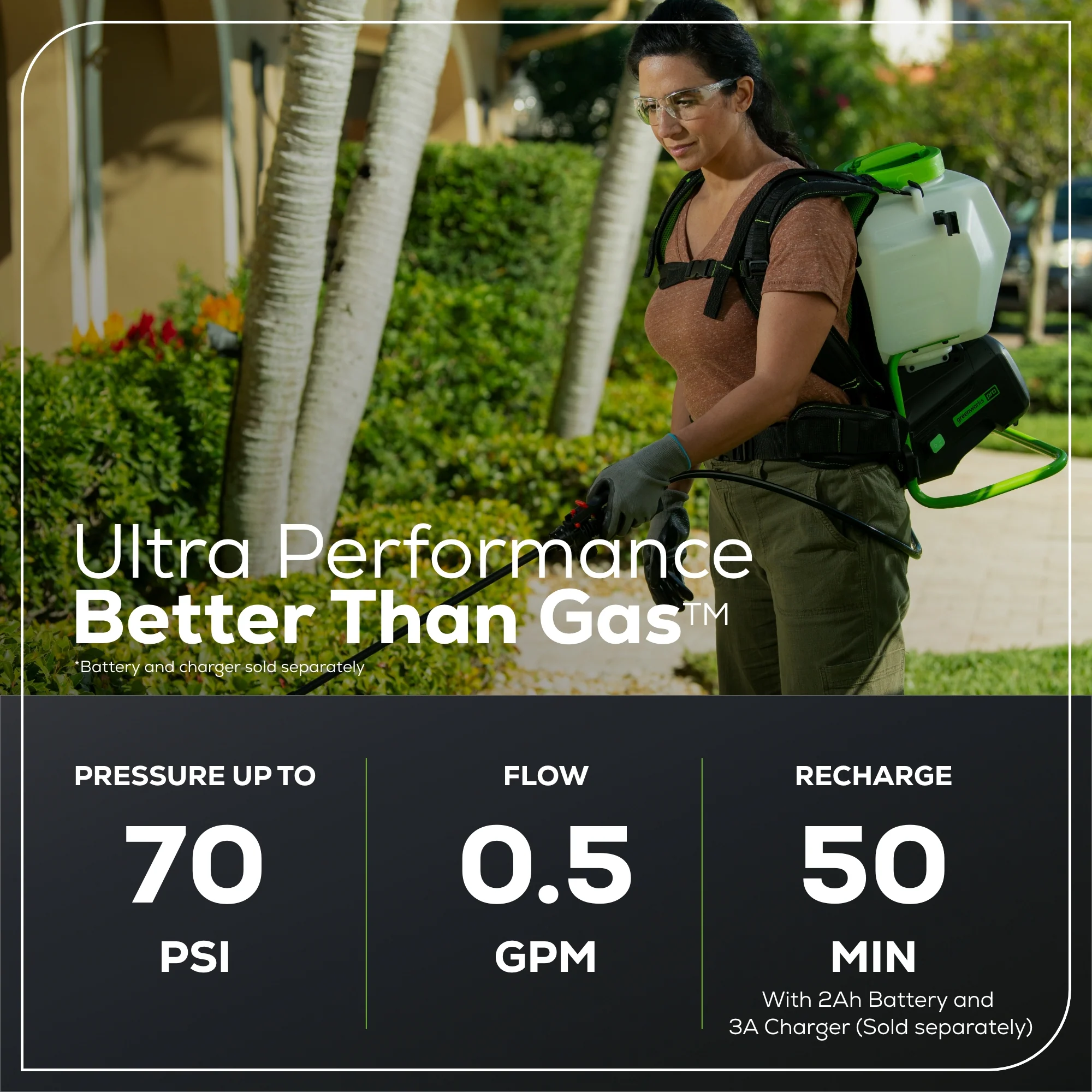 60V Cordless Battery Backpack Sprayer (Tool-Only)