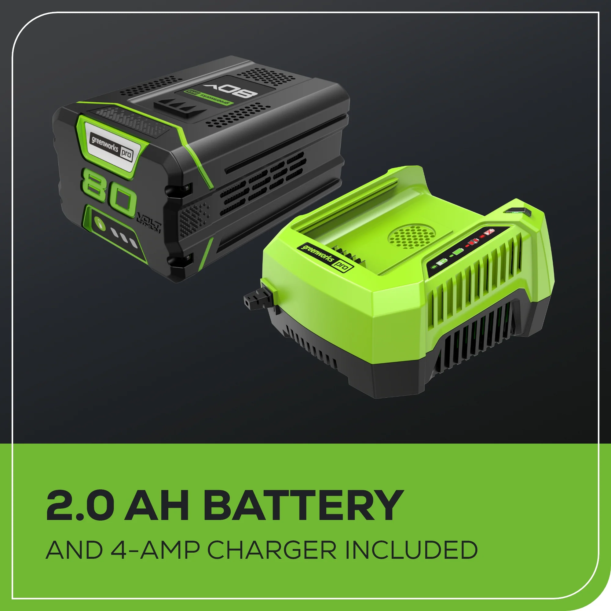 80V 10 Brushless Cultivator / Tiller w/ 2.0Ah Battery & Charger