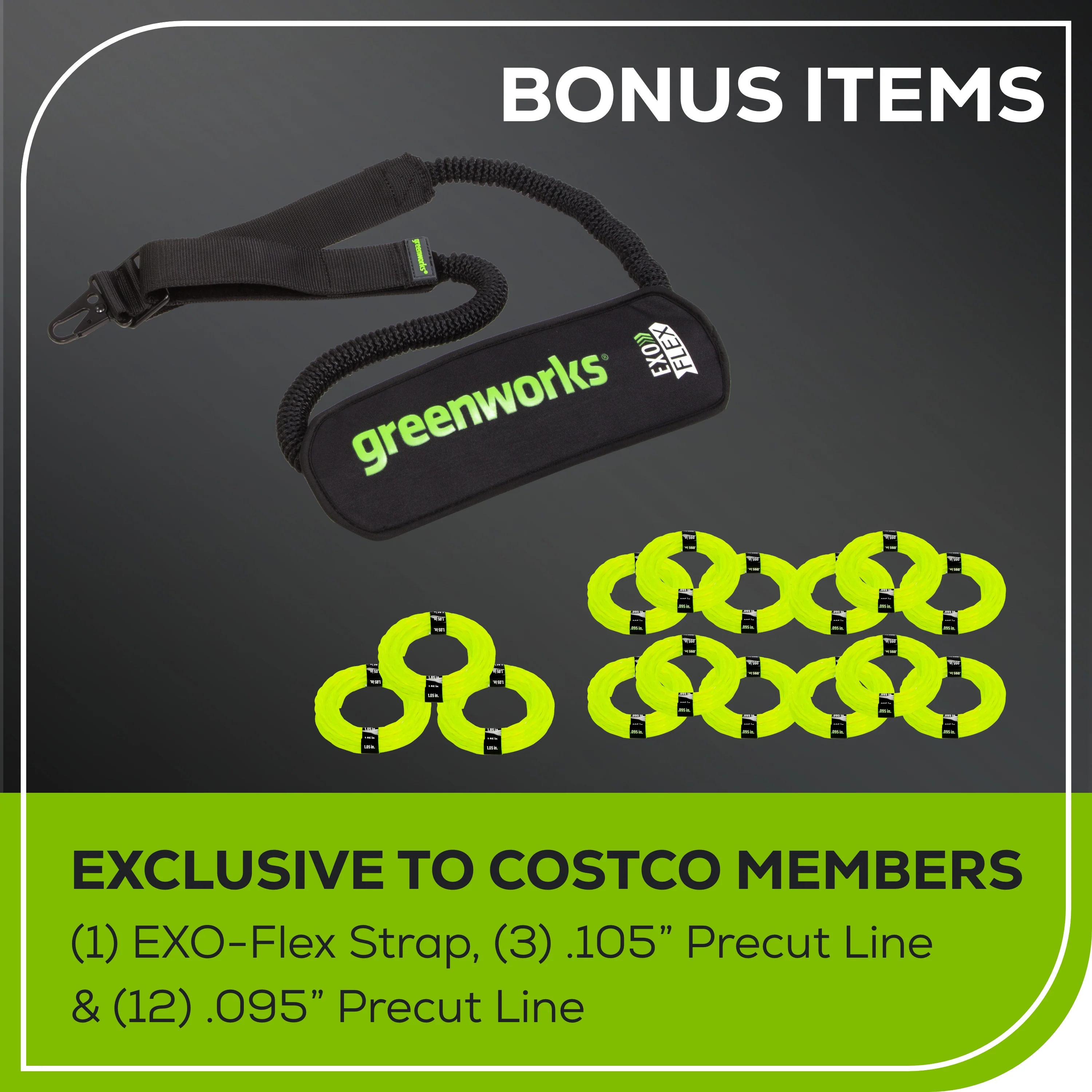 RENEWED 80V 17 Brushless String Trimmer Shoulder Strap, Precut  Line included w/ 2.0Ah Battery & Charger