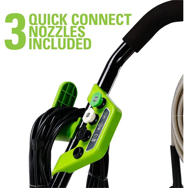 2000 PSI 1.1 GPM Cold Water Electric Pressure Washer (Black Frame)