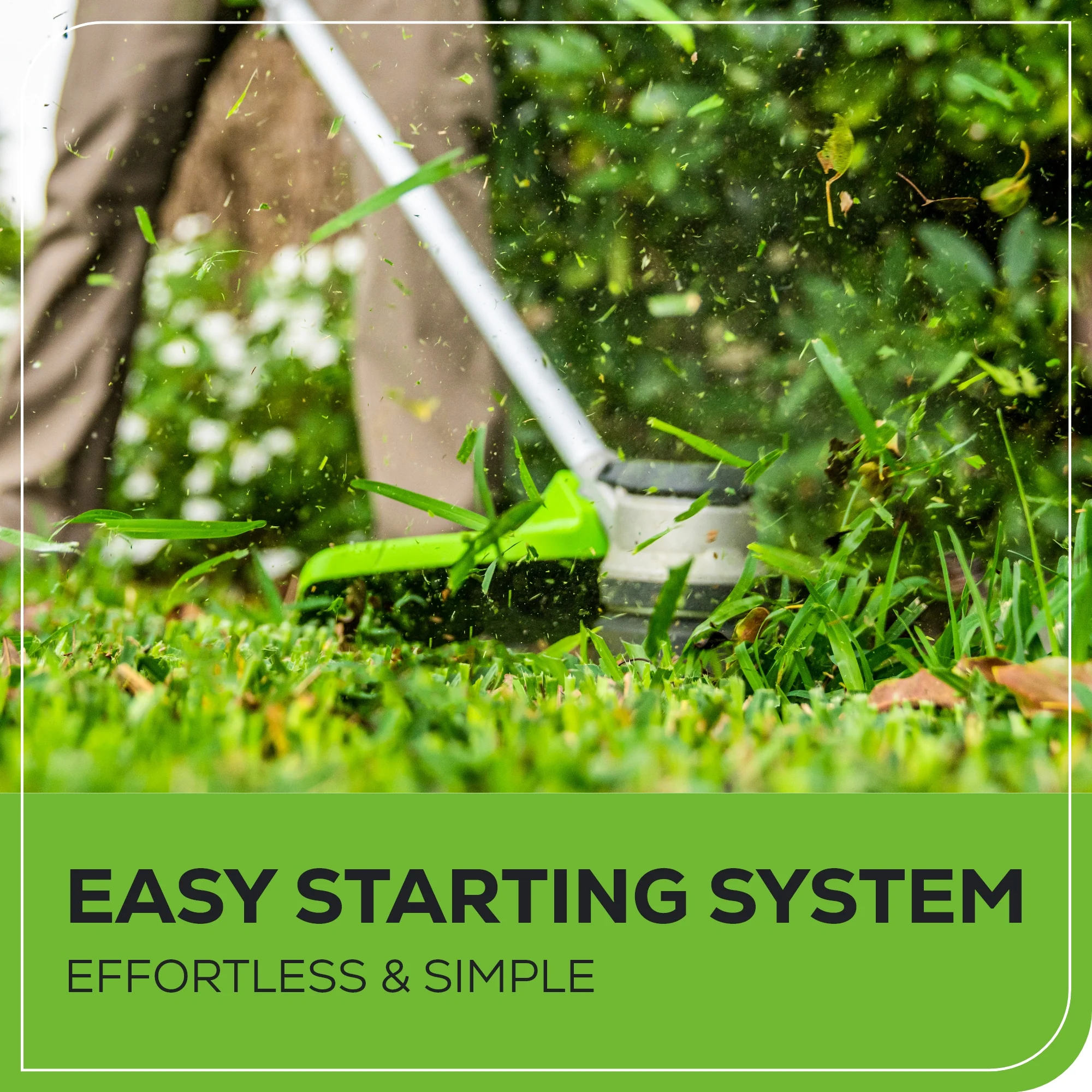 RENEWED 80V 16 Cordless Battery Brushless String Trimmer w/ 2.0Ah Battery & Charger