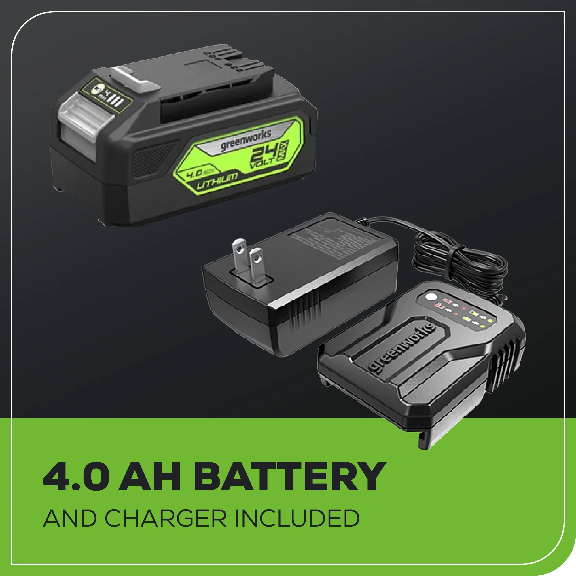 24V 4.5 Cordless Battery Angle Grinder w/ 4.0Ah Battery & Charger