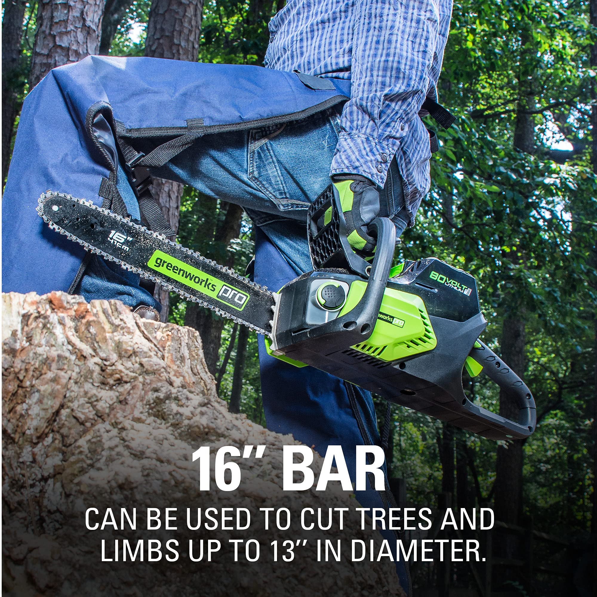 Pro 80V Cordless 16 Brushless Chainsaw w/ 2.0Ah Battery & Charger