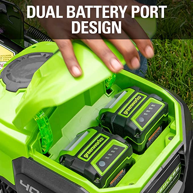 40V 21 Cordless Battery Brushless Push Lawn Mower w/ 5.0Ah USB Battery & Charger