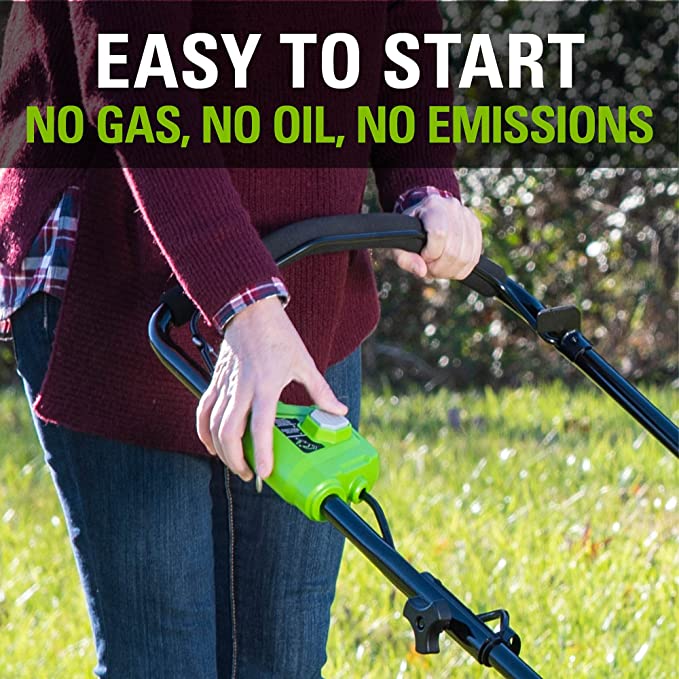 40V 21 Cordless Battery Brushless Push Lawn Mower w/ 5.0Ah USB Battery & Charger