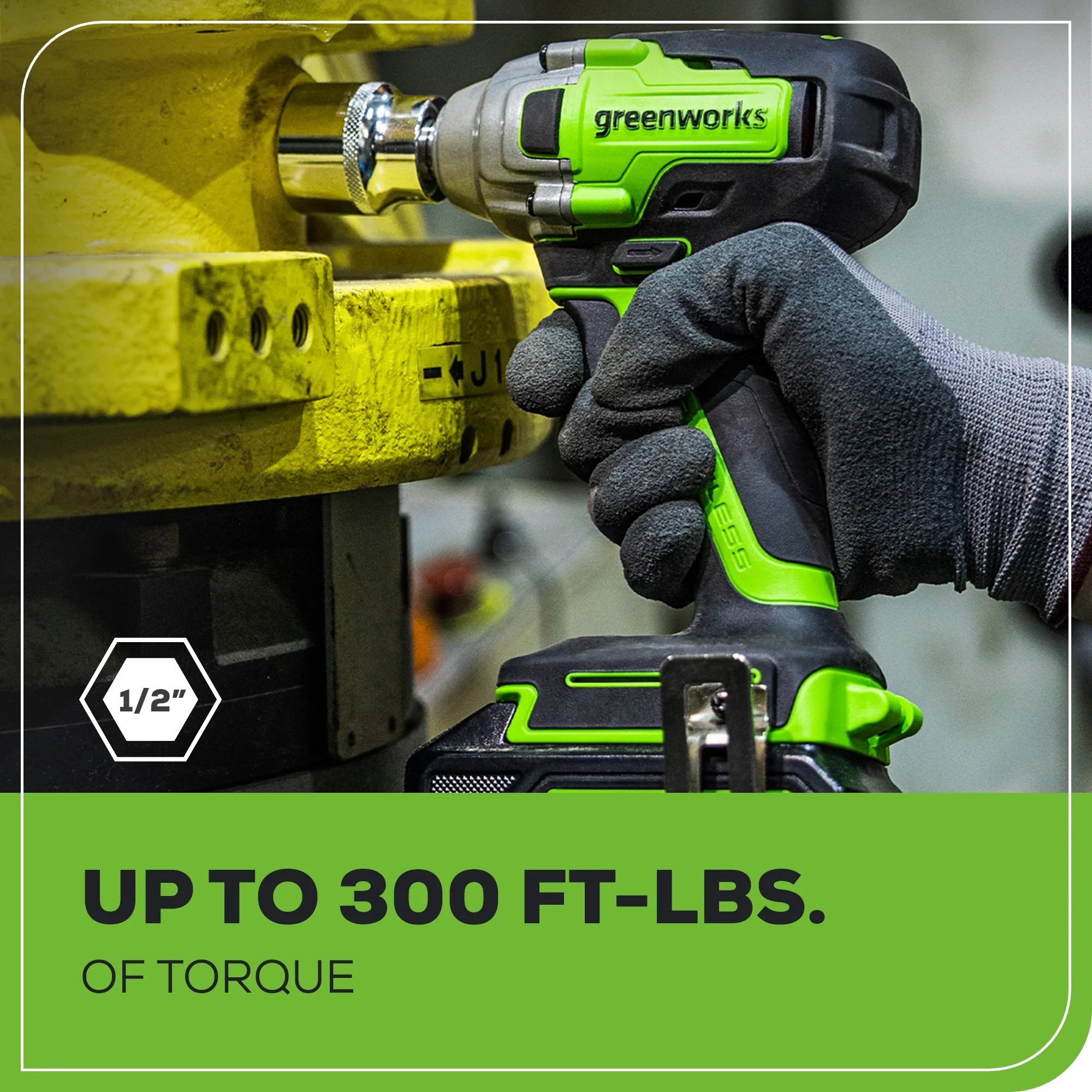 24V 1/2 Cordless Battery Impact Wrench Kit w/ 4.0Ah Battery & Charger