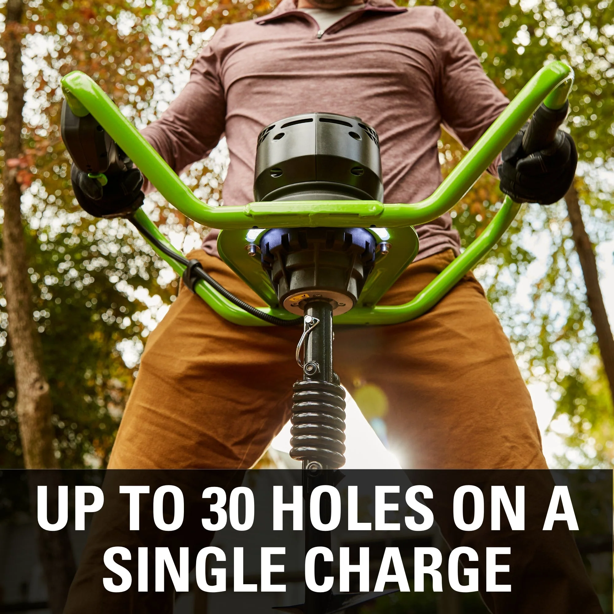 80V Cordless Battery Brushless Earth Auger / Post Hole Digger w/ 4Ah Battery & Charger