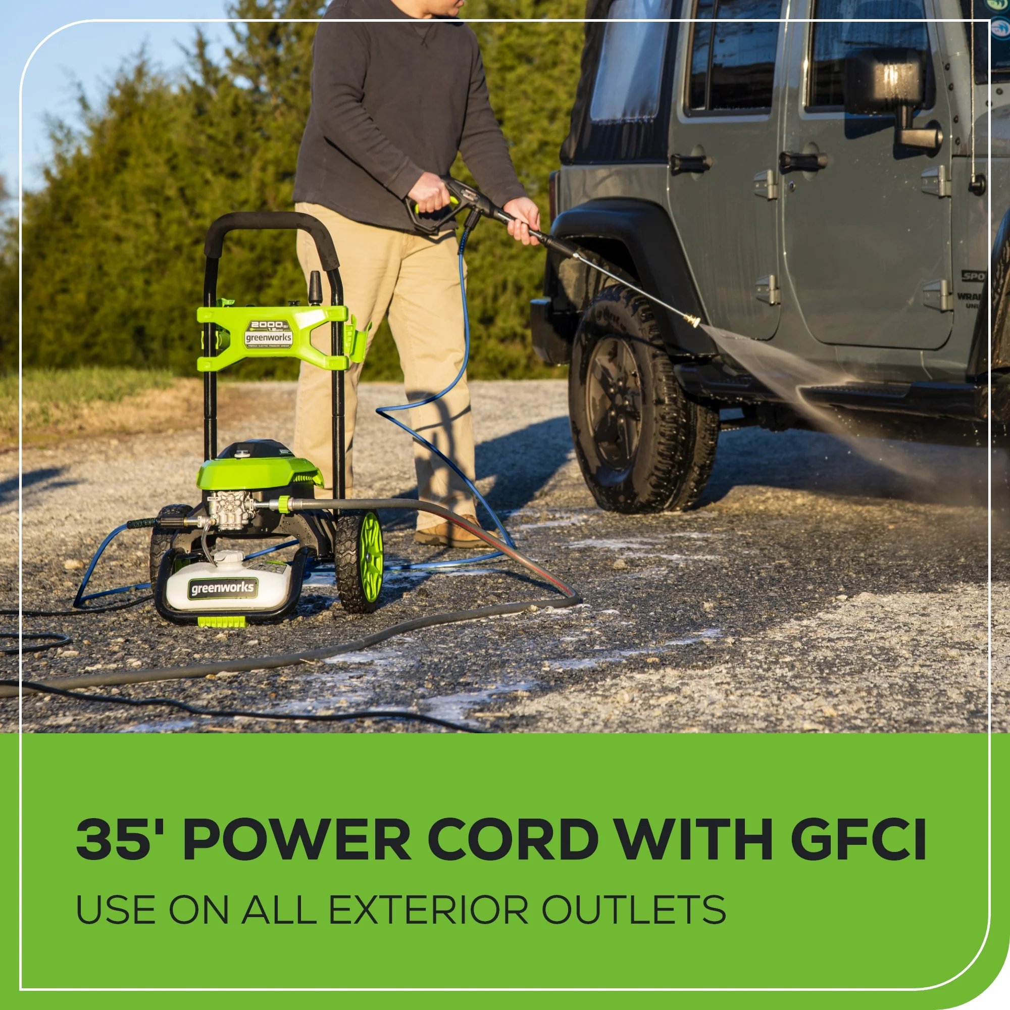 RENEWED 2000 PSI 14Amp 1.2 GPM Cold Water Electric Pressure Washer w/ 12” Surface Cleaner and Premium Foam Cannon