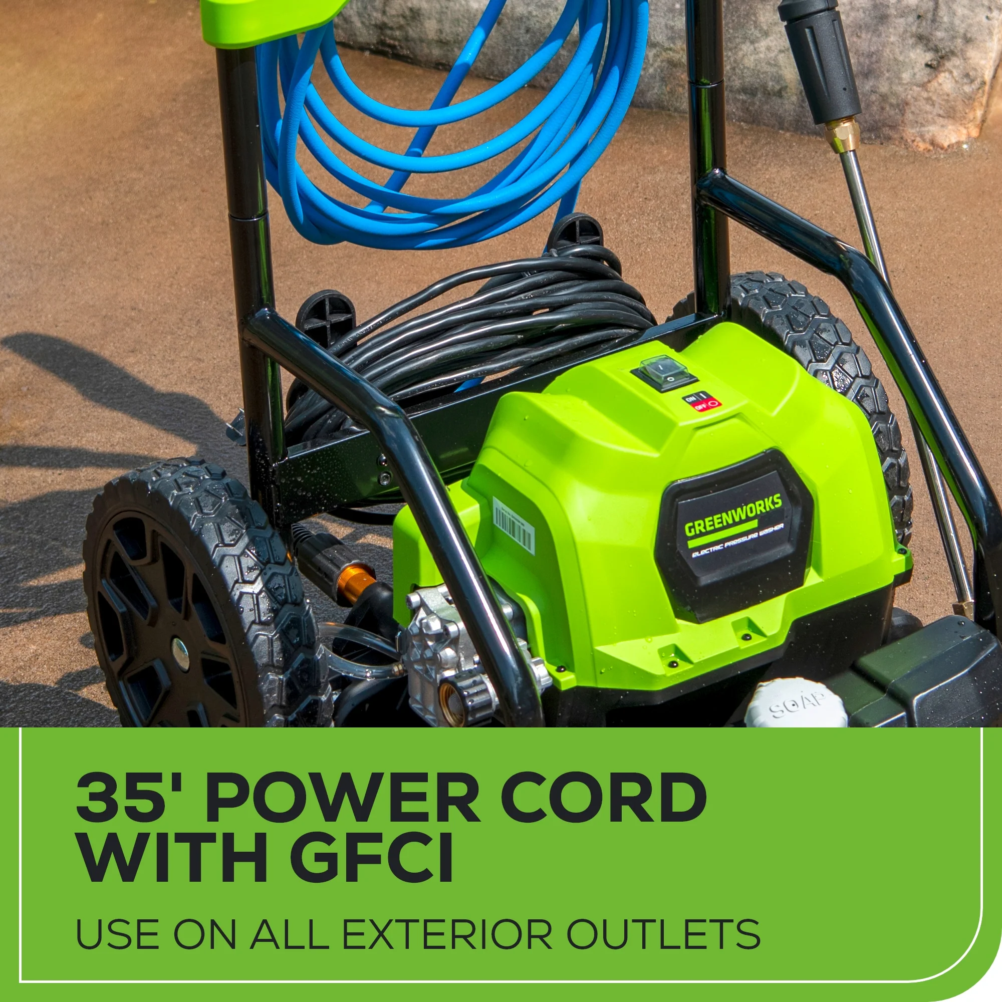 RENEWED 2000 PSI 1.2 GPM Cold Water Electric Pressure Washer w/ 12” Surface Cleaner and Premium Foam Cannon