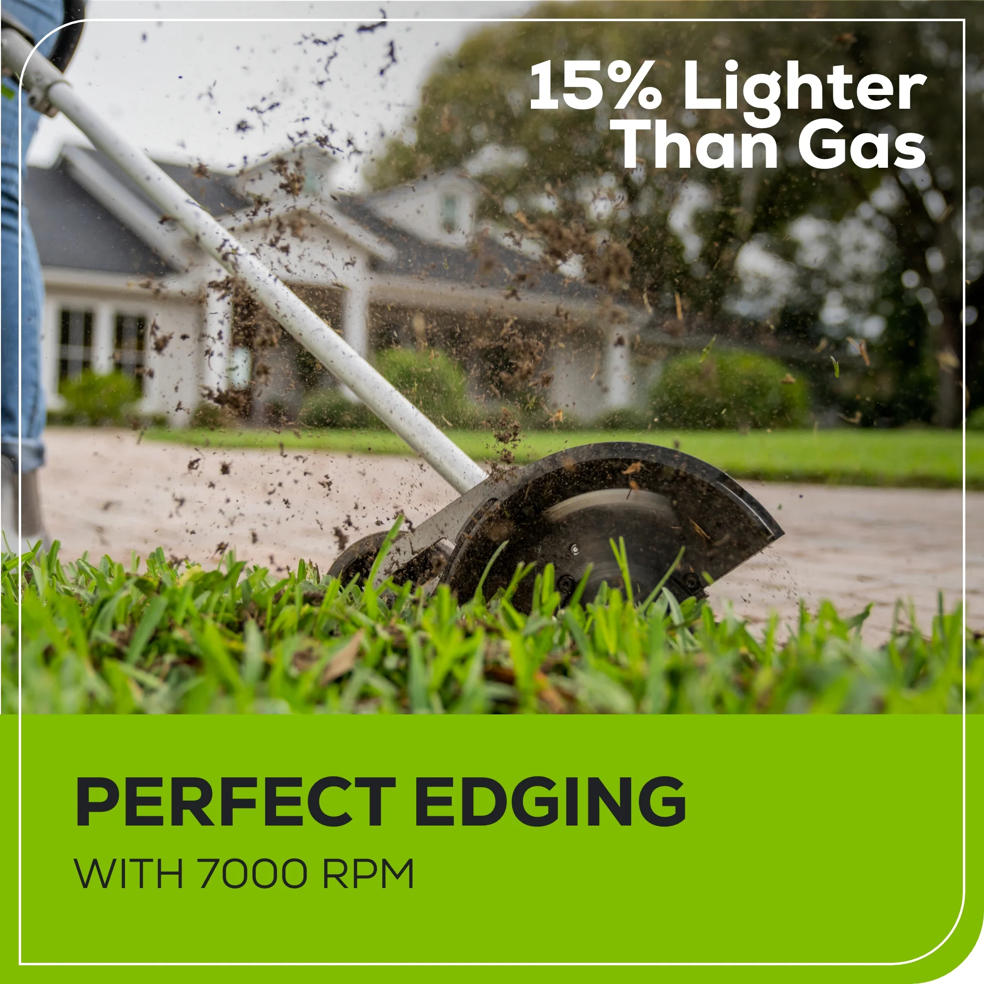 60V 8 Cordless Battery Edger w/ 2.0Ah Battery & Charger