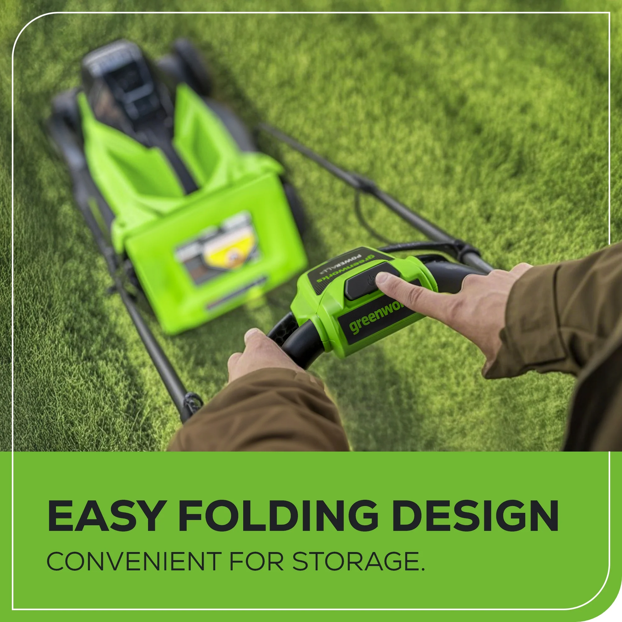 24V 13 Cordless Battery Brushless Push Lawn Mower w/ 4.0Ah Battery & Charger