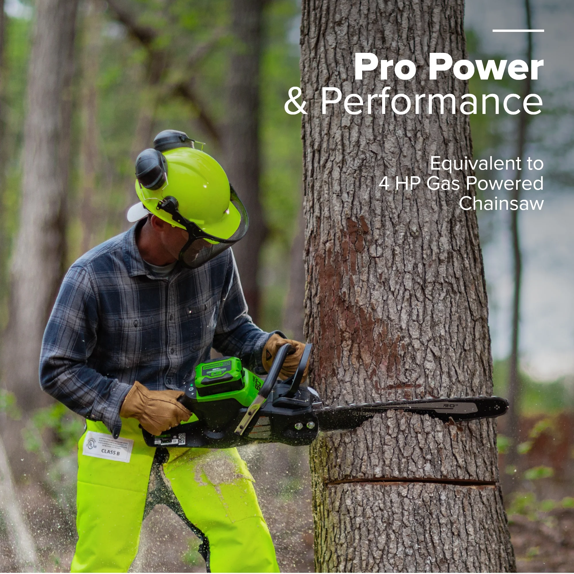 80V 20 Cordless Battery Chainsaw w/ 4.0Ah Battery & Charger