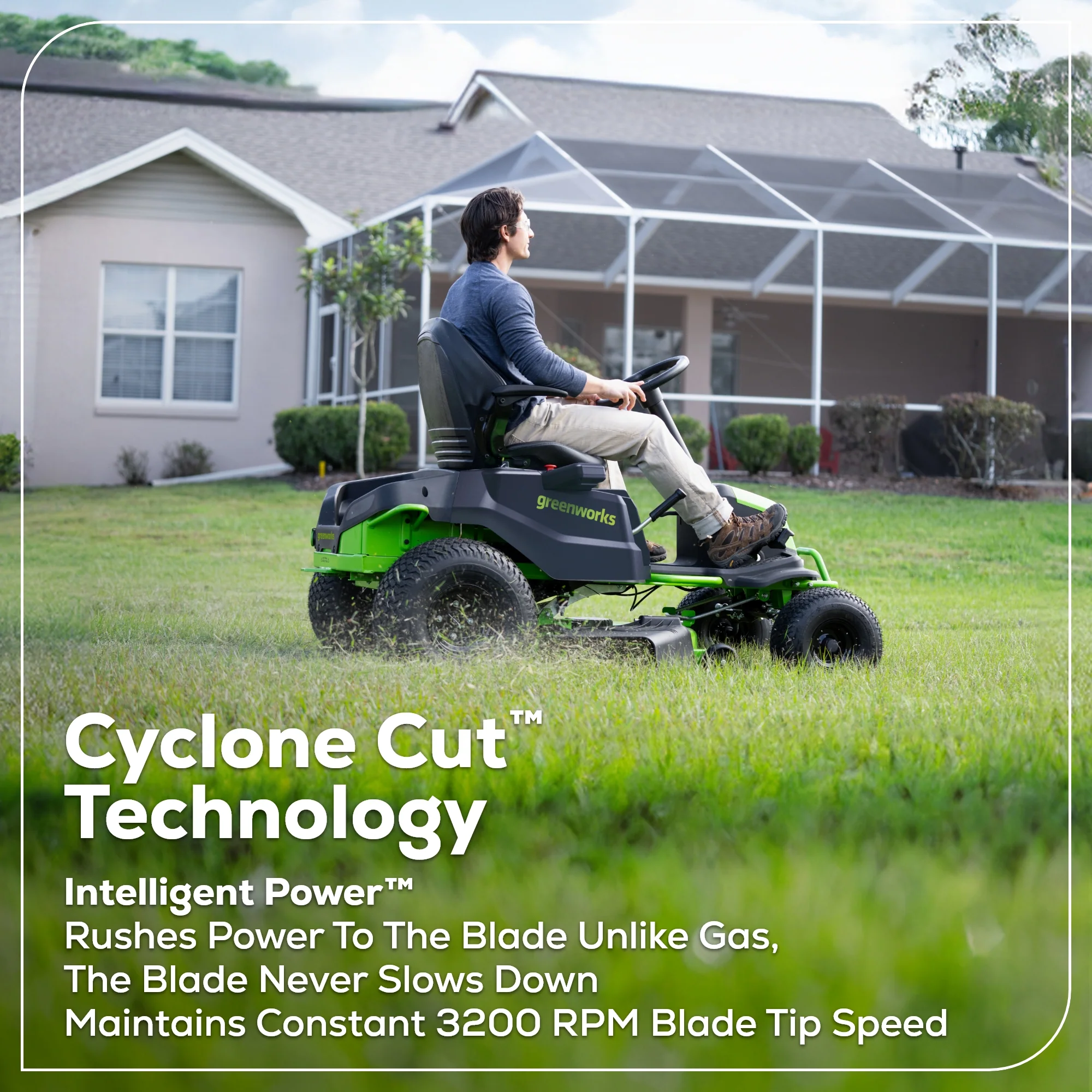 80V 42 Cordless Battery CrossoverT Riding Lawn Mower w/ Four (4) 5.0Ah Batteries & 600W Wall Charger