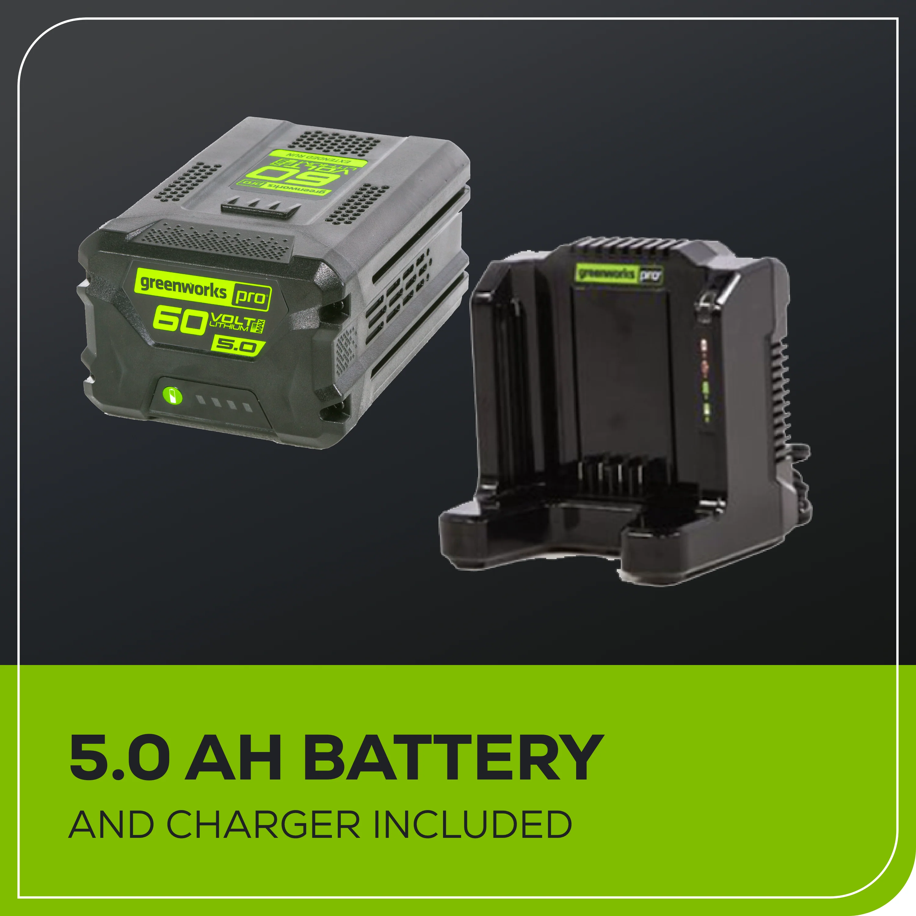60V 20 Cordless Battery Single-Stage Snow Blower w/ 5.0Ah Battery & Charger