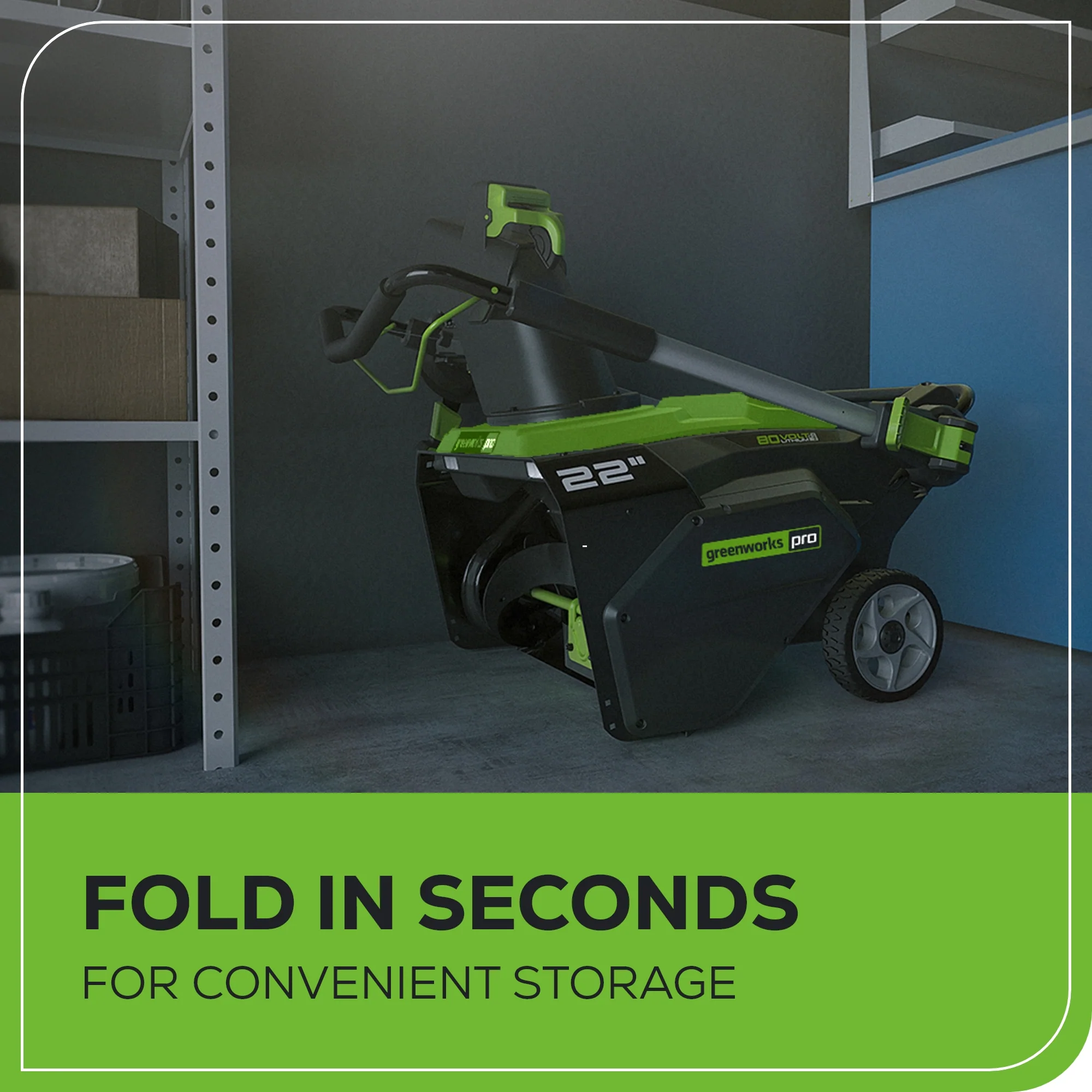 80V 22 Cordless Battery Single-Stage Snow Blower w/ 4.0 Ah Battery & Charger