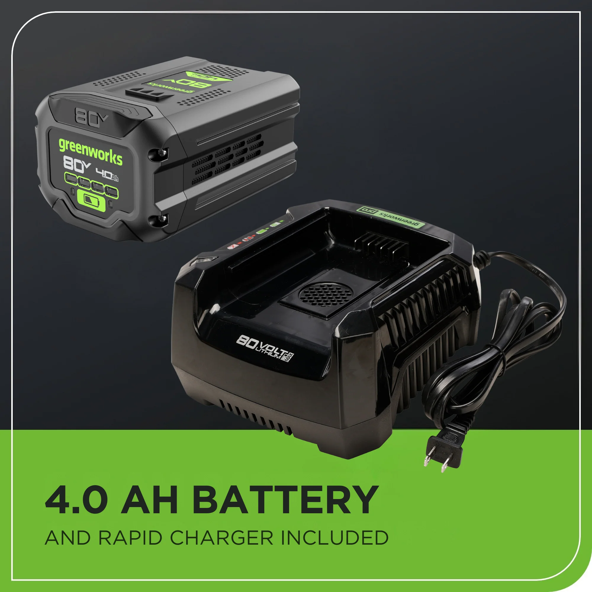 RENEWED 80V 12 Cordless Battery LED Snow Shovel w/ Directional Vanes, 4.0Ah Battery and Charger