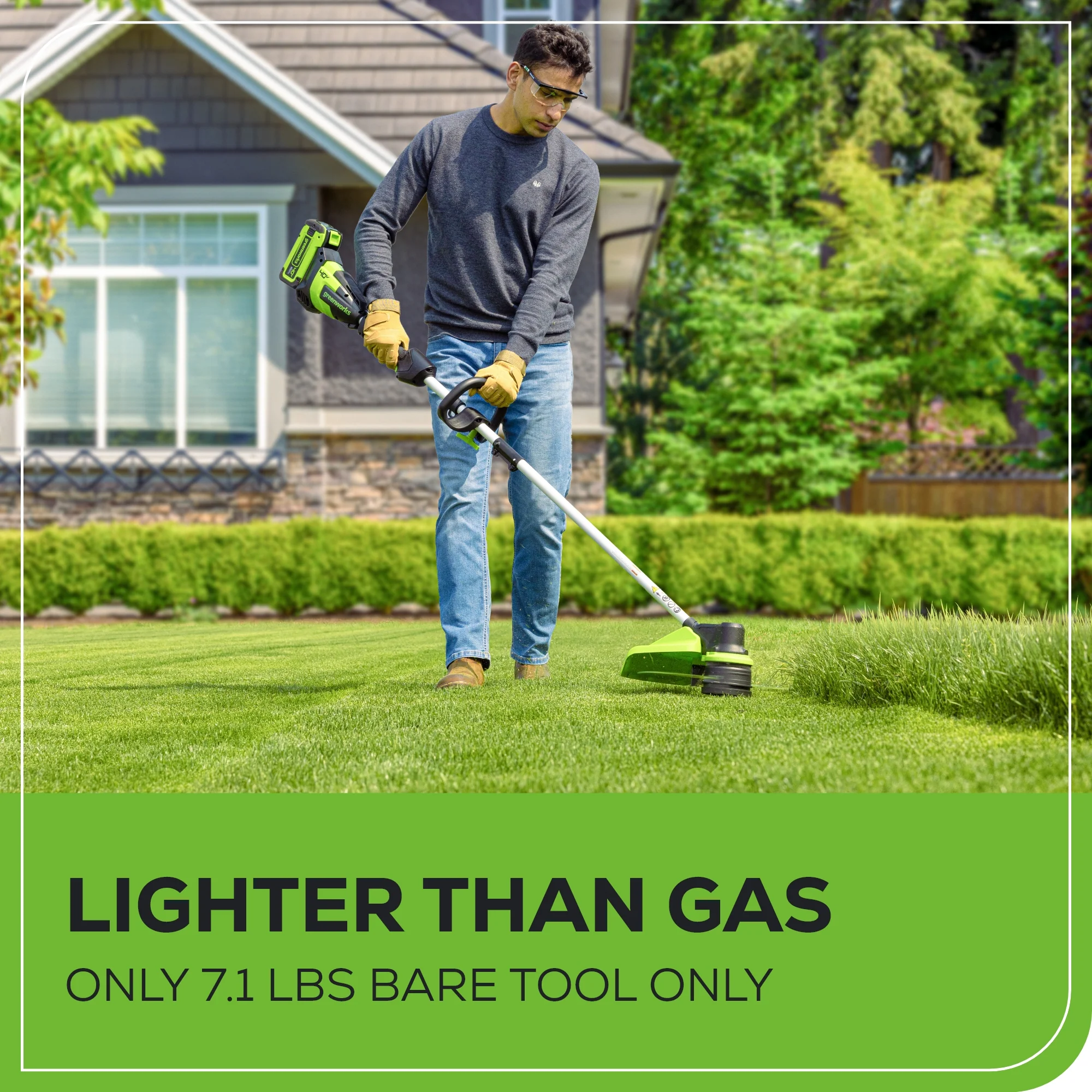 40V 17 Cordless Battery String Trimmer (Tool Only)