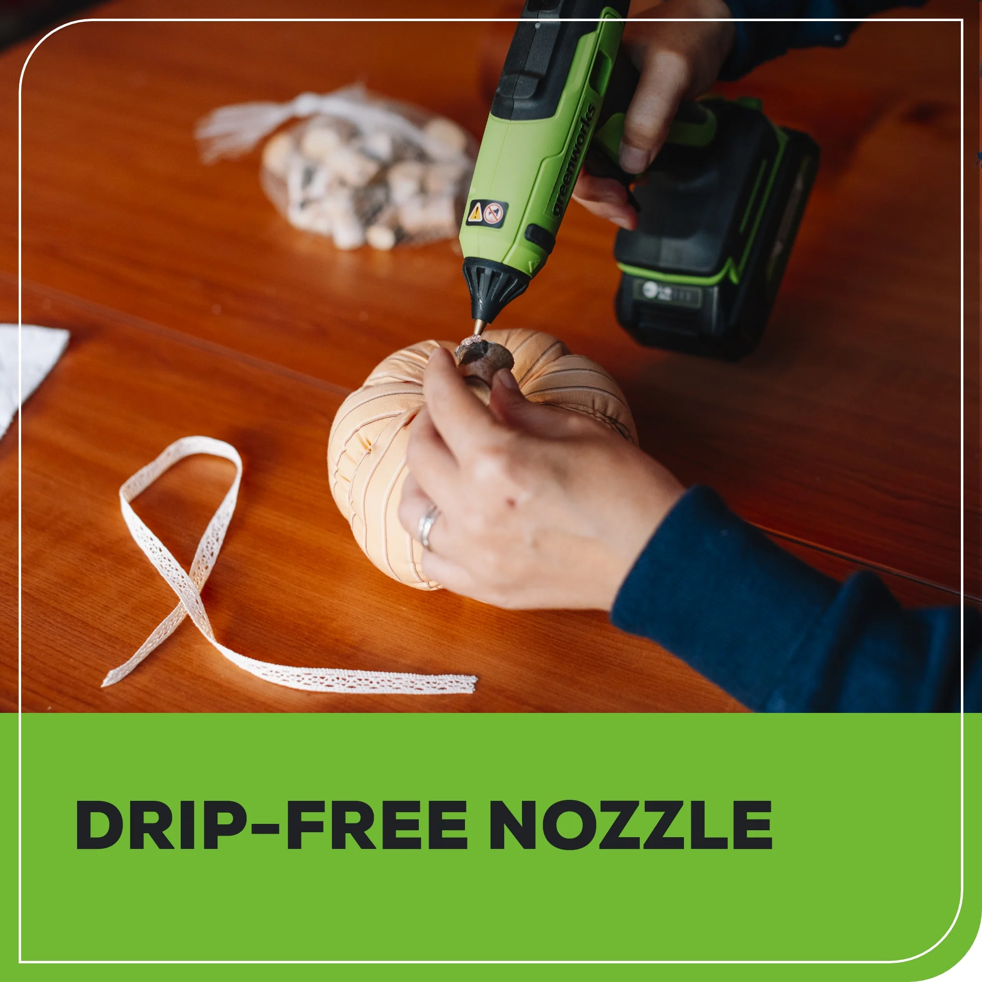 24V Cordless Battery Heat Glue Gun (Tool Only)