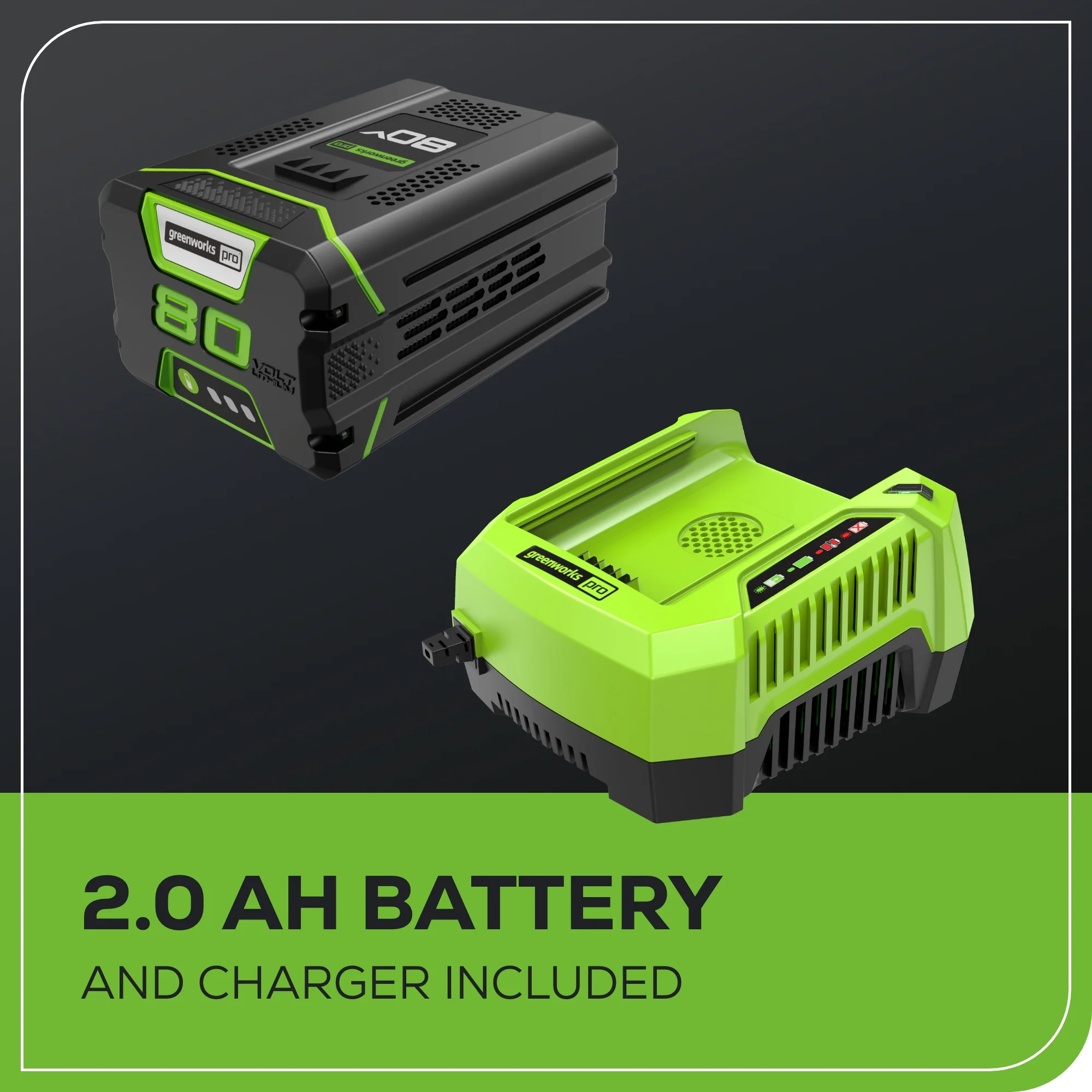 80V 20 Cordless Battery Pole Hedge Trimmer (1.2 cut, 4000 SPM) w/ 2.0Ah Battery & Charger