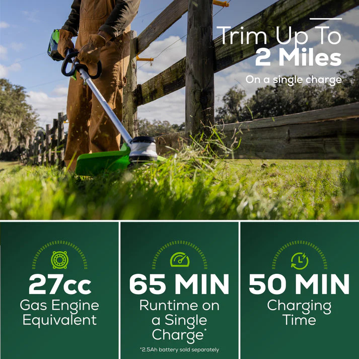 60V 16 String Trimmer and 8 Edger Combo Kit w/ 2.0Ah Battery & Charger