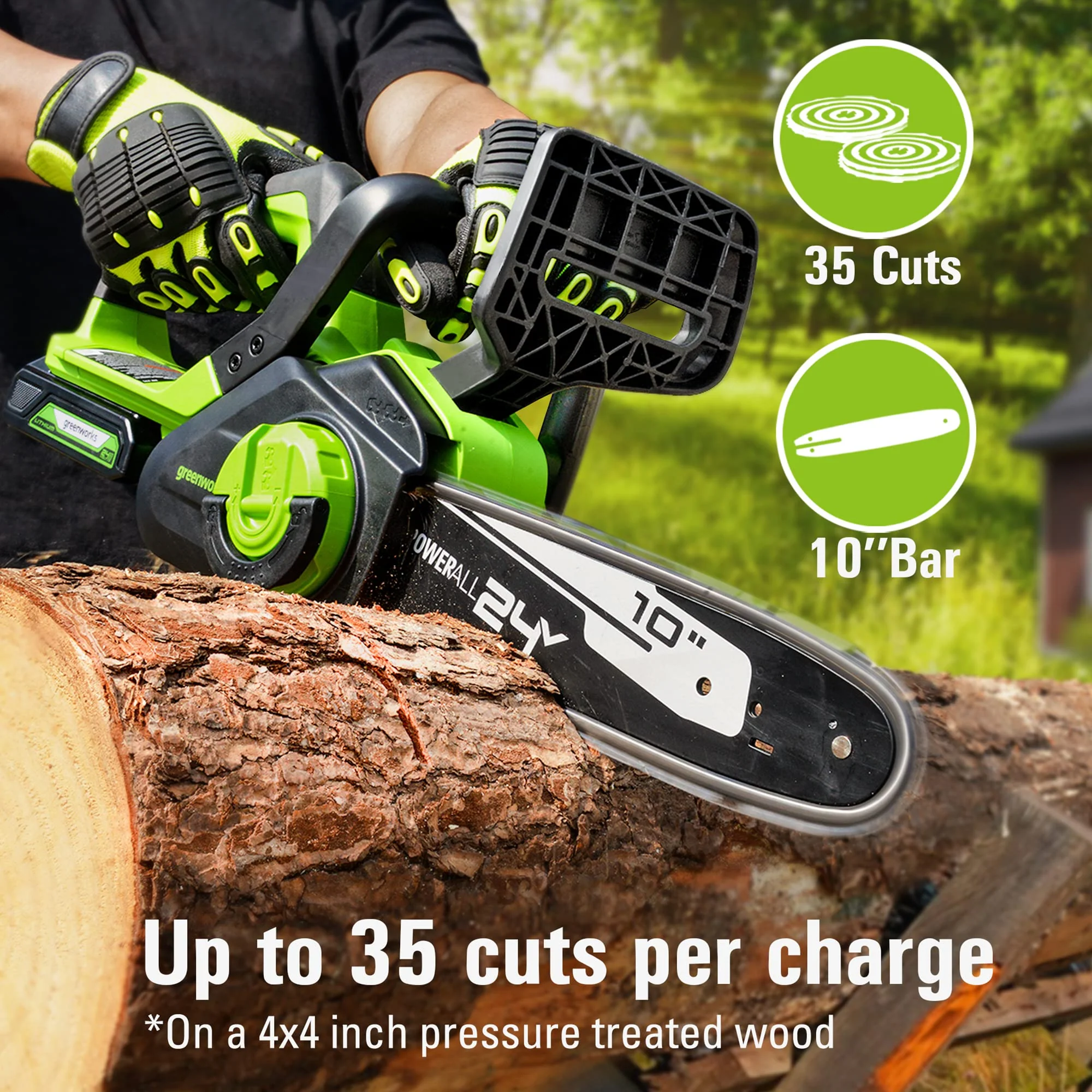24V 10 Cordless Battery Chainsaw (Tool Only)