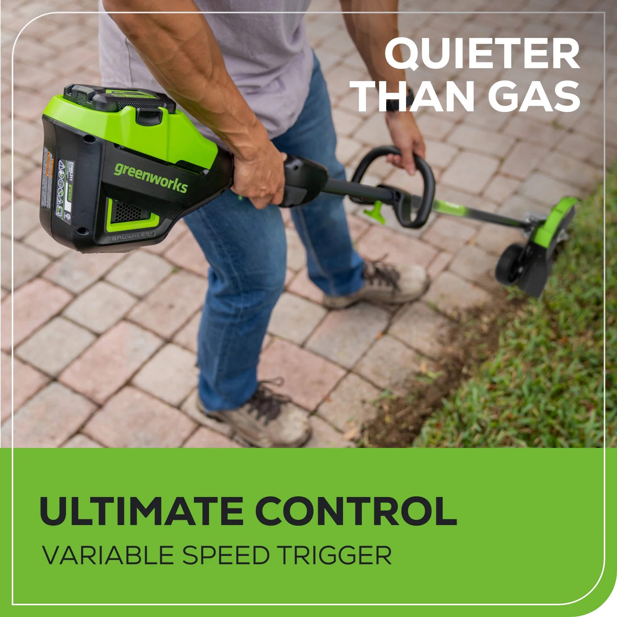 60V 8 Cordless Battery Edger Black Shaft (Tool Only)