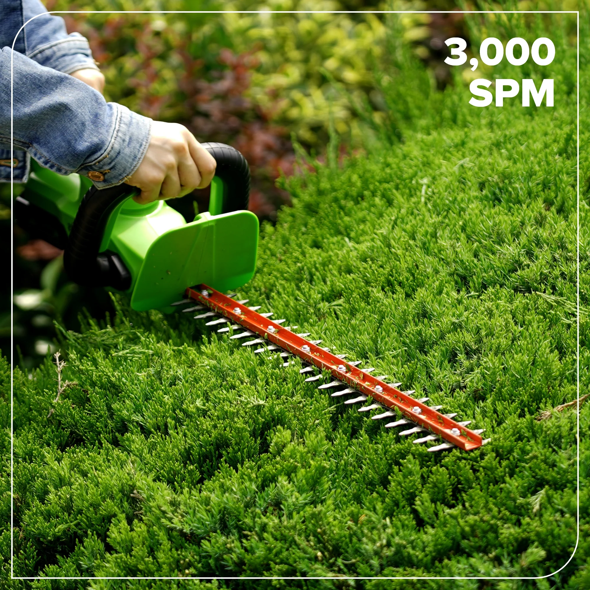 24V 22 Cordless Battery Hedge Trimmer 2800 SPM w/ 4.0Ah USB Battery & Charger