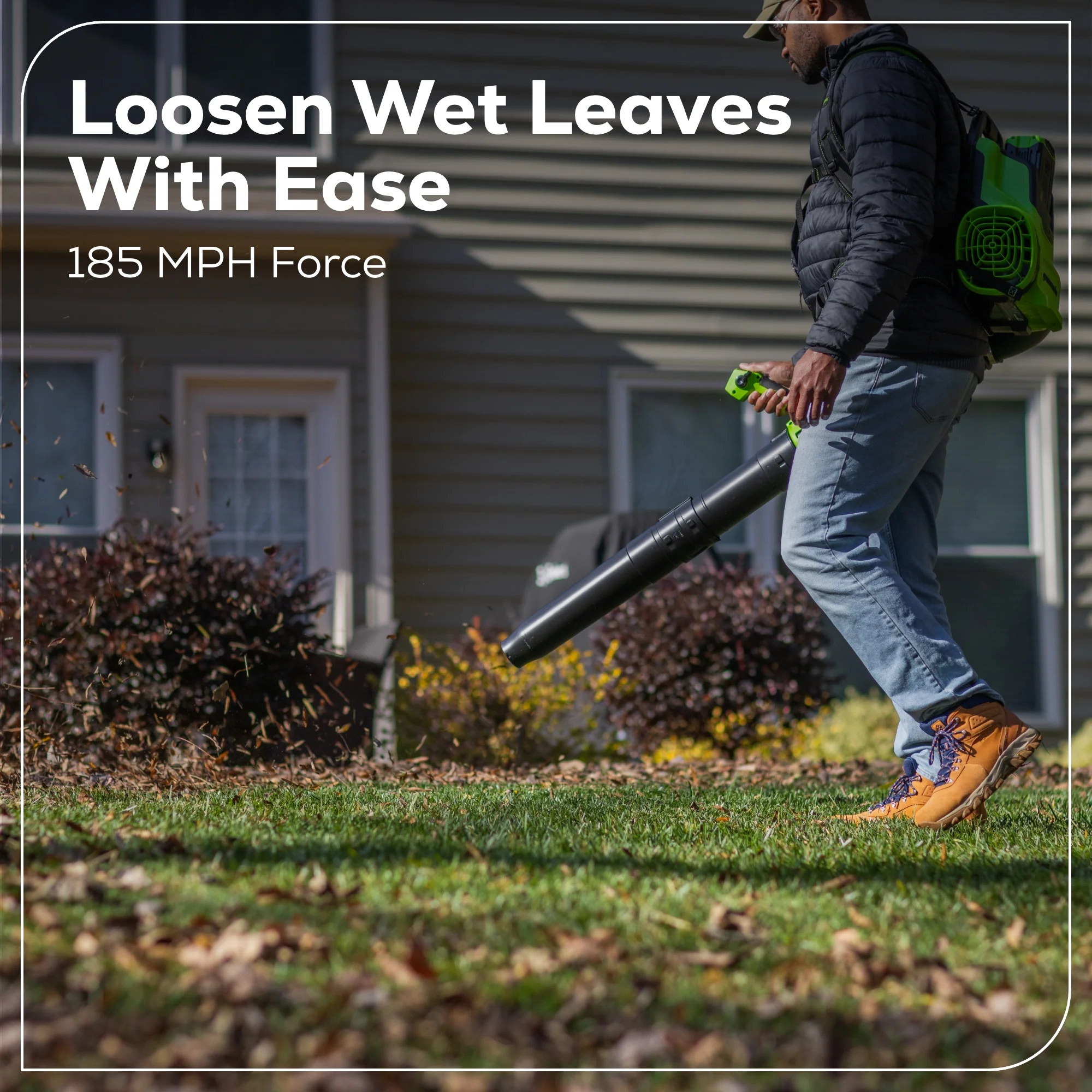 60V 730 CFM Cordless Battery Backpack Blower w/ 4.0Ah Battery & 3A Charger