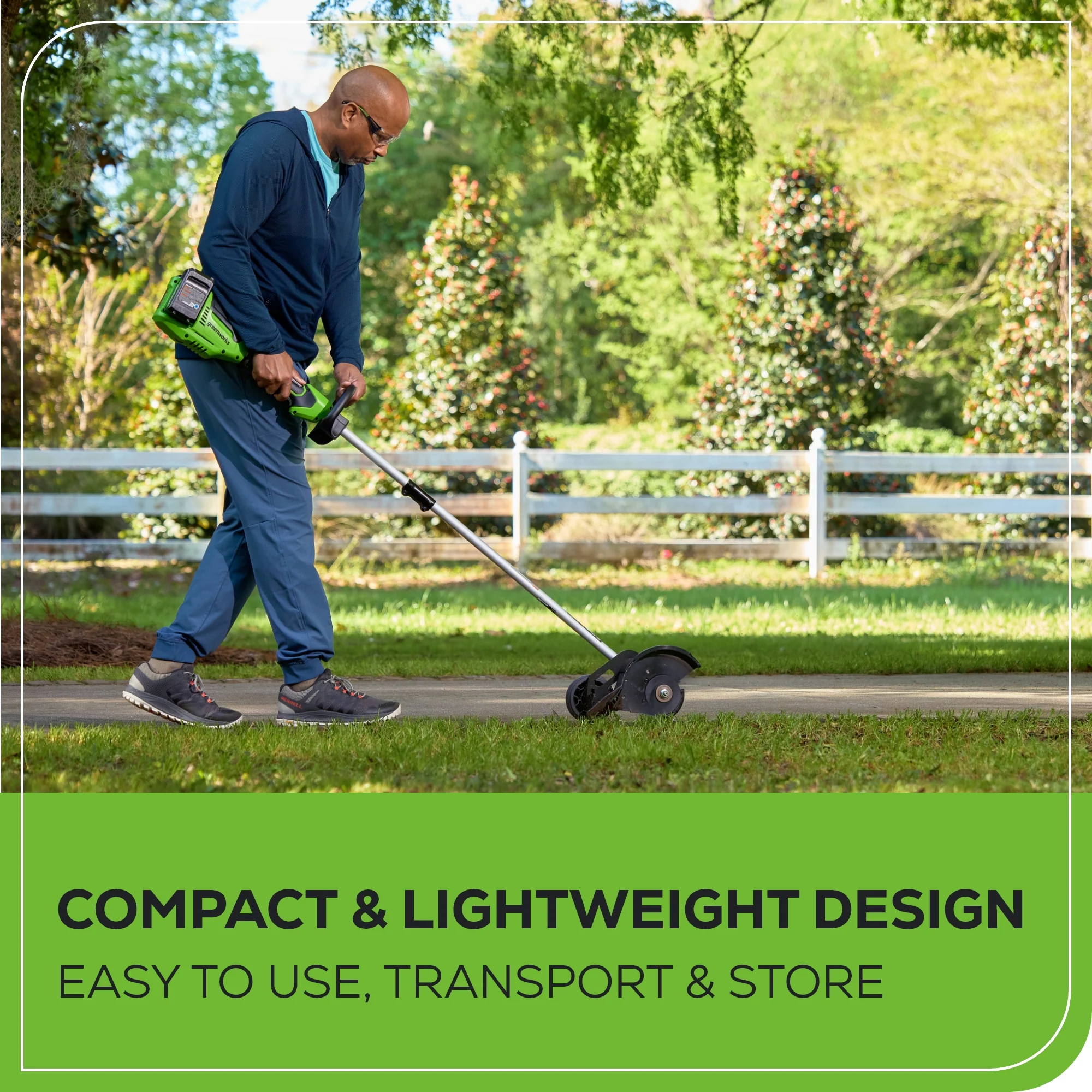 48V (2x24V) 8 Edger w/ (2) 4.0Ah USB Batteries & Dual Port Charger